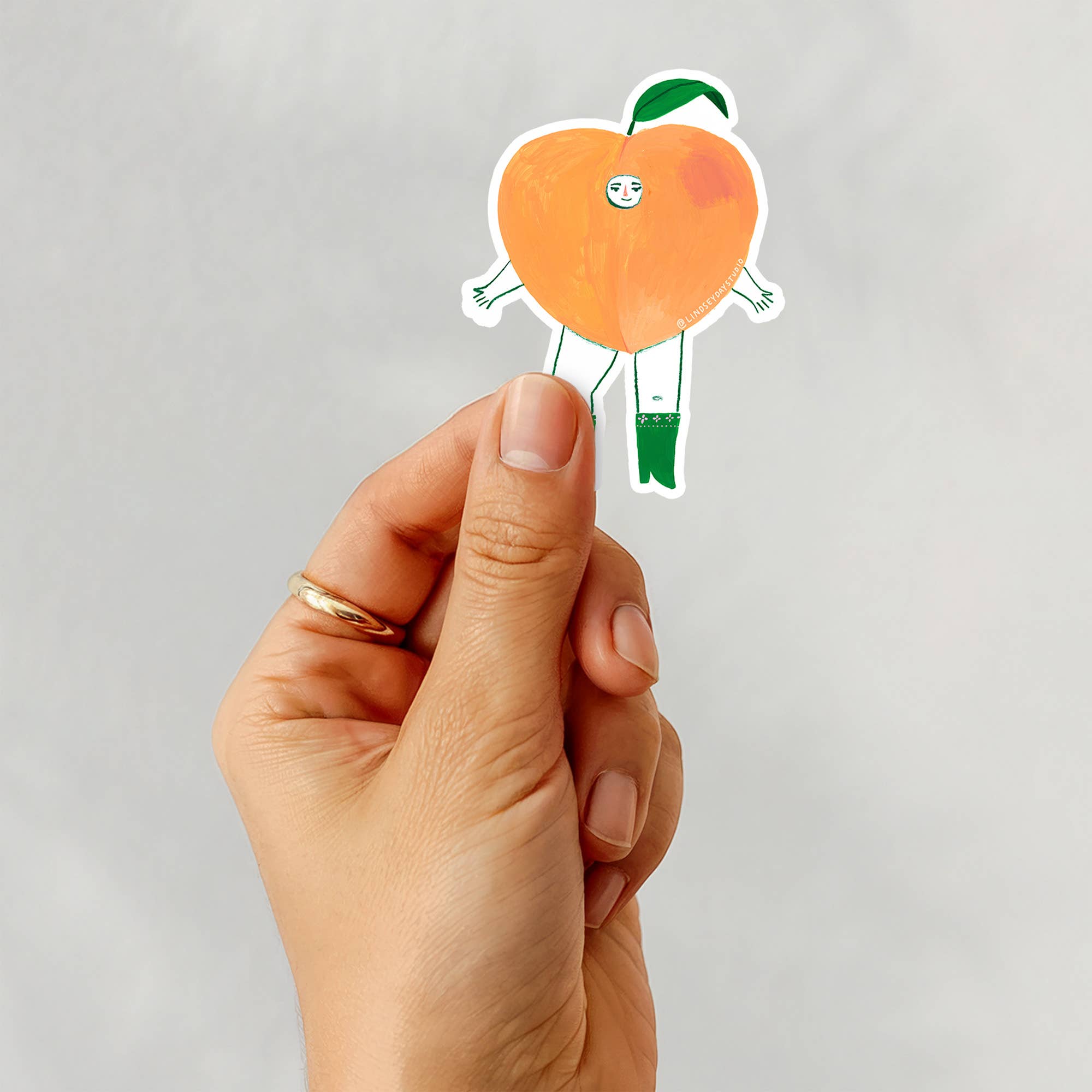 Pepper Peach Sticker, Food Sticker, Funny Sticker