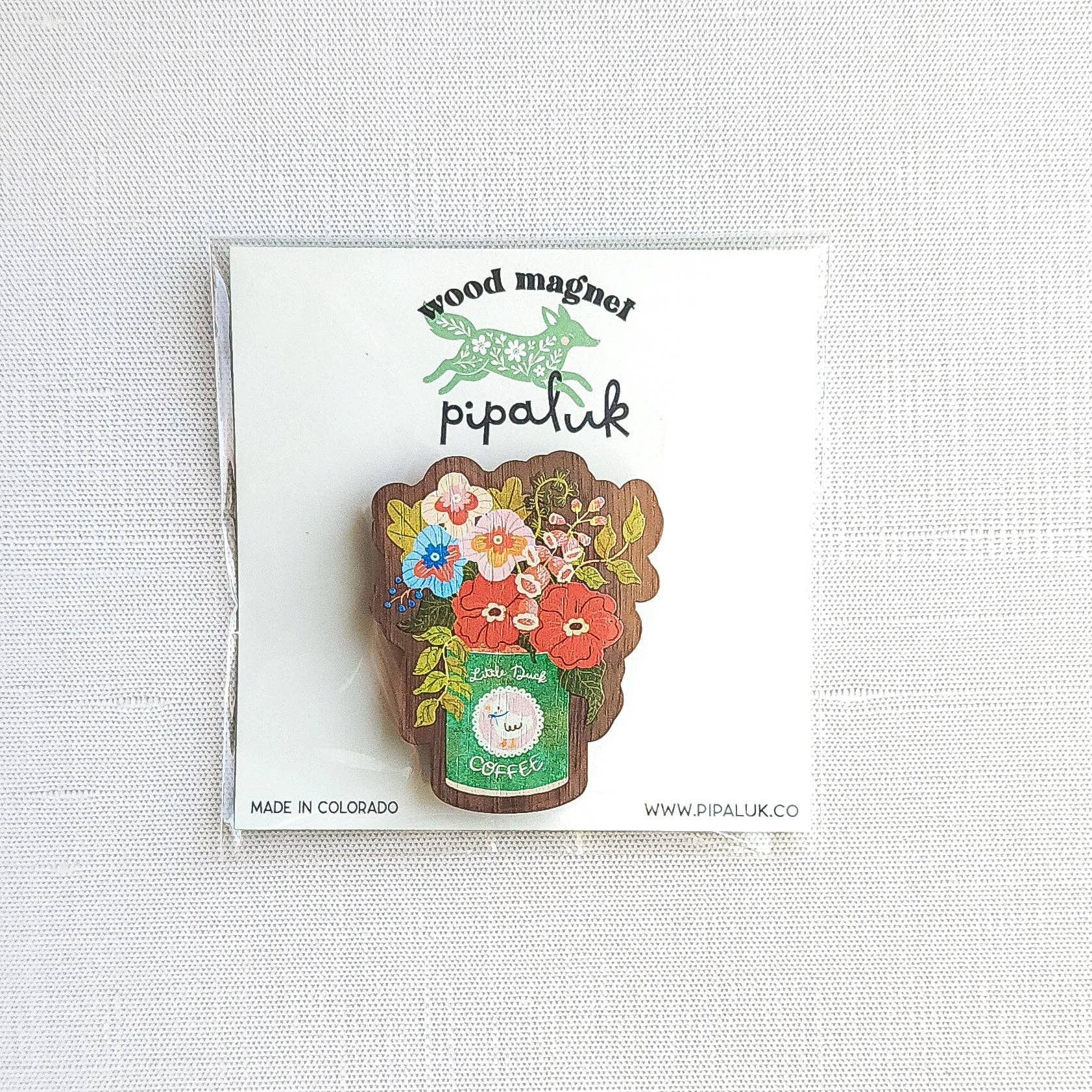 Little Duck Coffee Bouquet Refrigerator Magnet