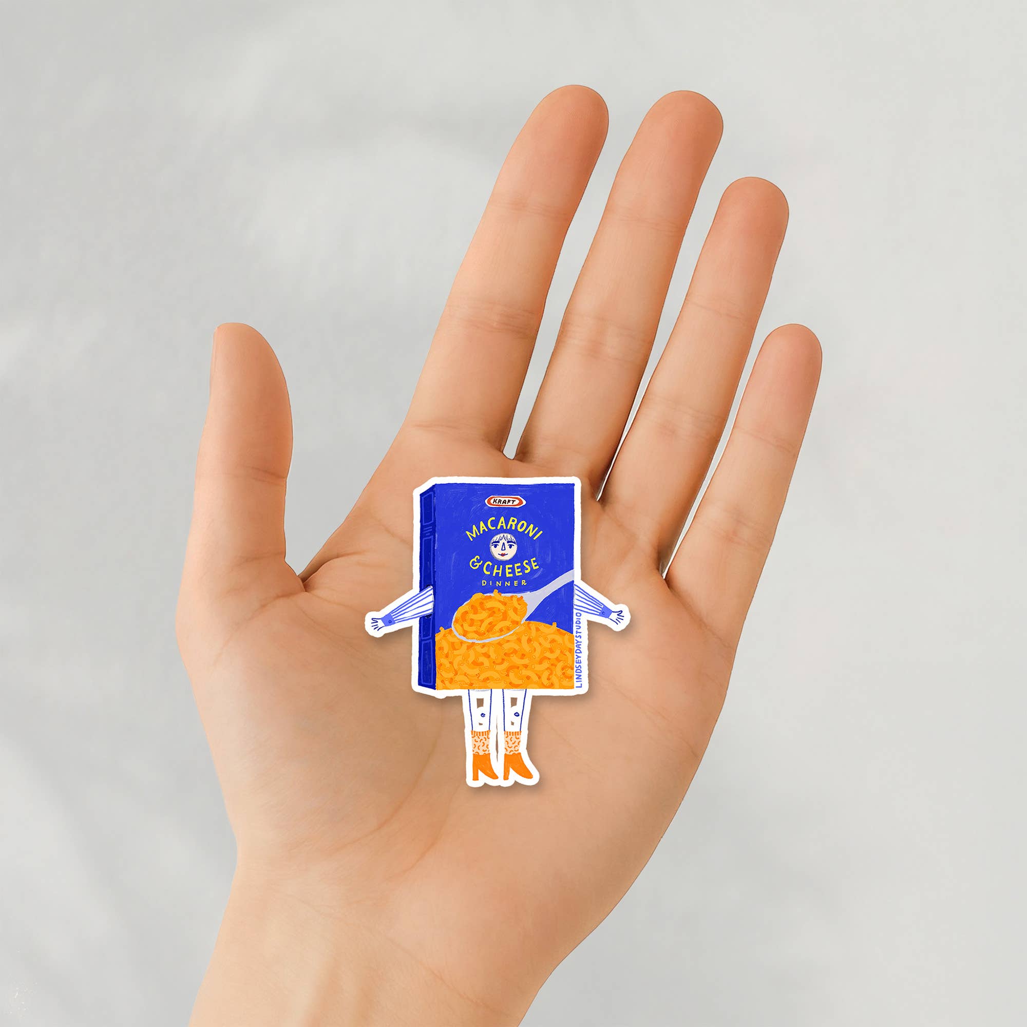 Maggie Mac N' Cheese Sticker, Funny Sticker, Food Sticker