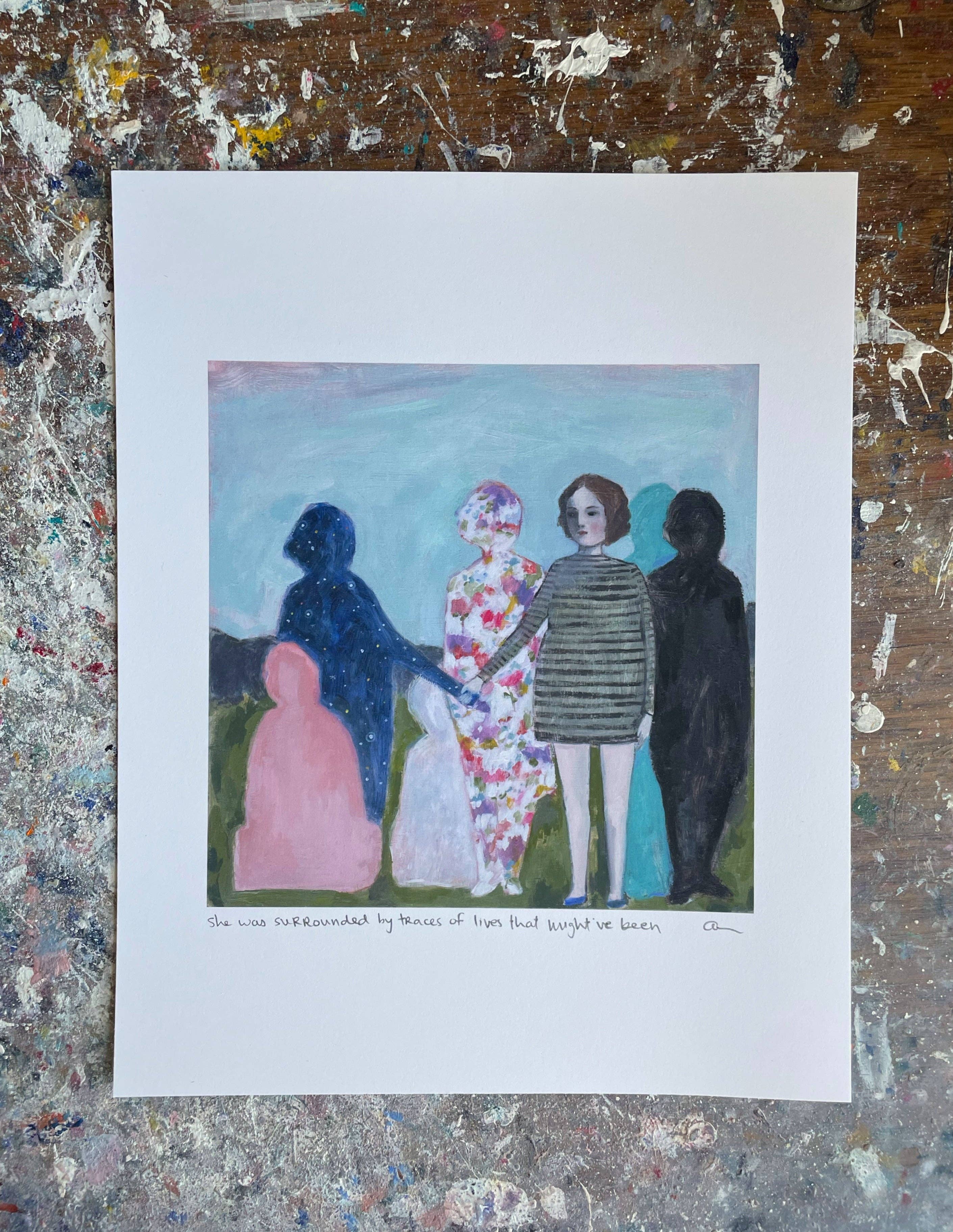 She was surrounded by traces of lives that might’ve been - print: 8 by 10