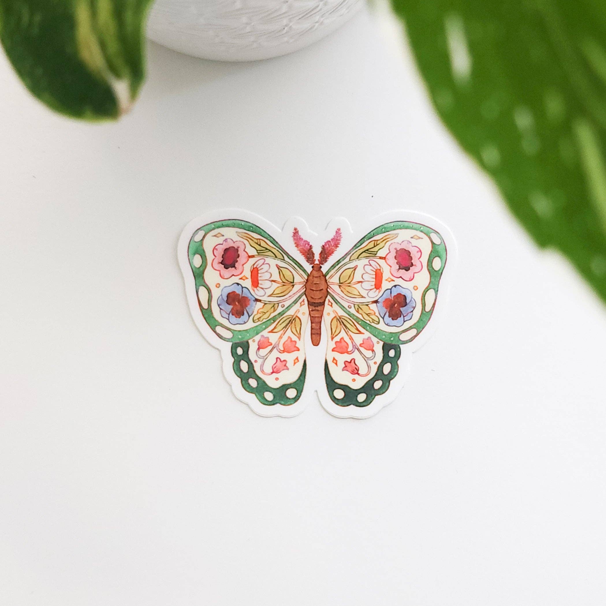 Floral Butterfly Sticker