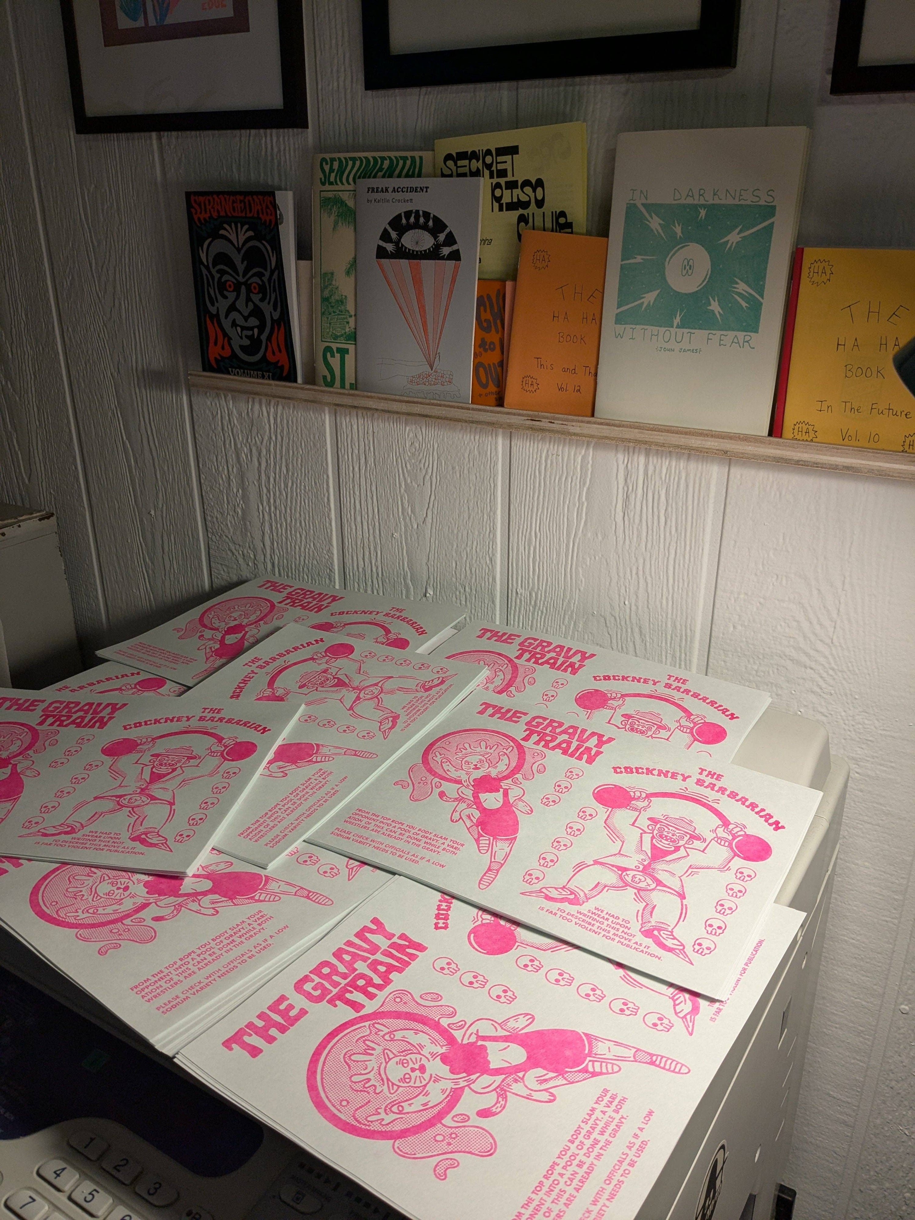 Ridiculous Riso Zine: Imaginary Wrestling Moves
