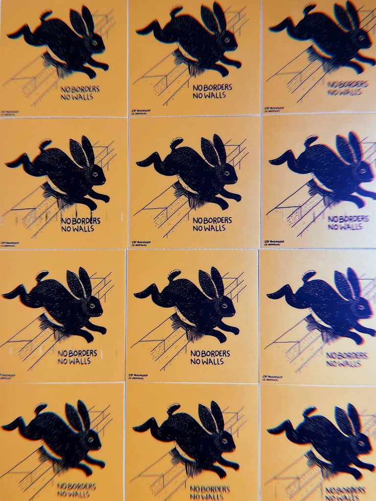 No Borders No Walls- Sticker