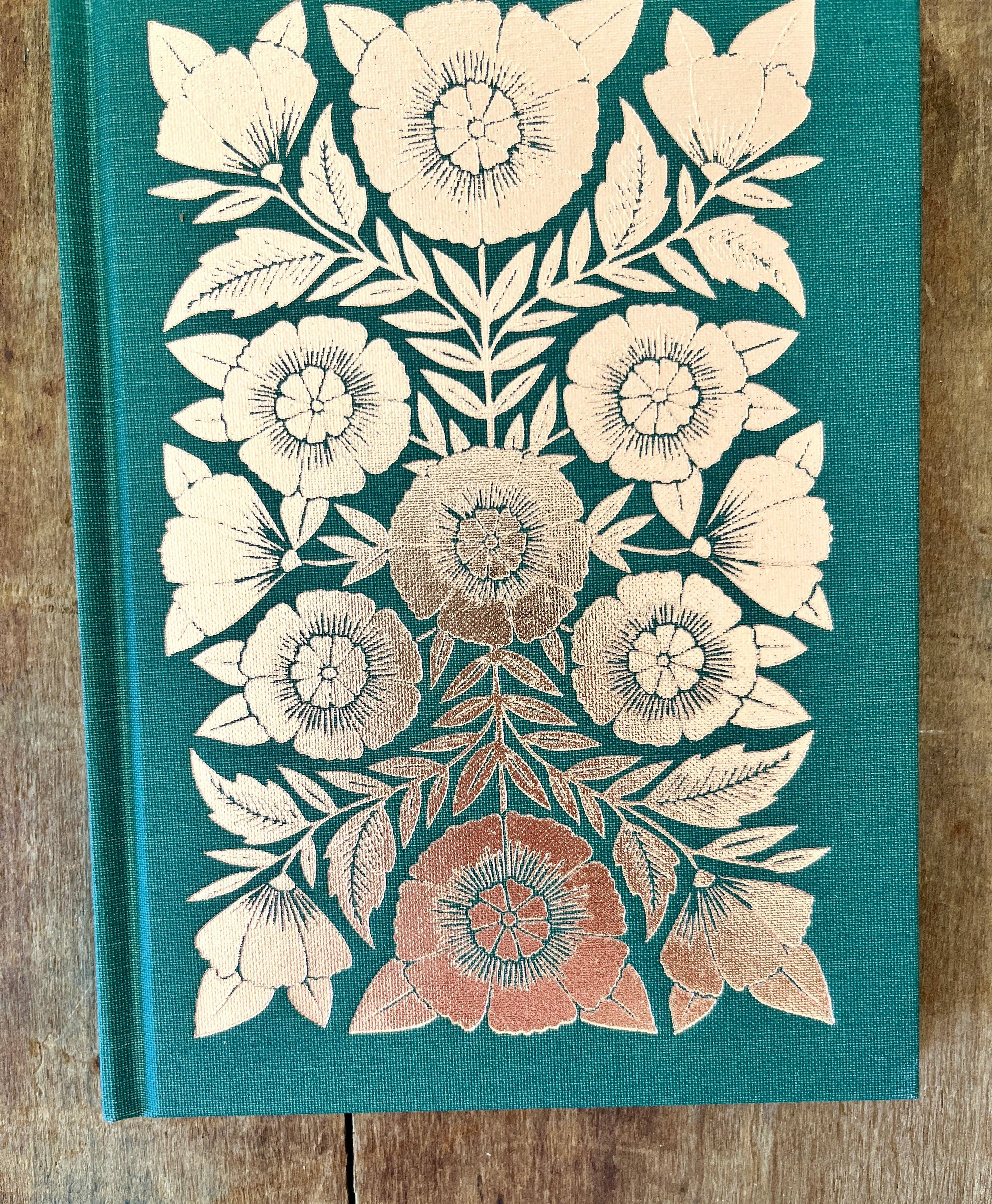 Foil Stamped Linen Journal: Jewel Green