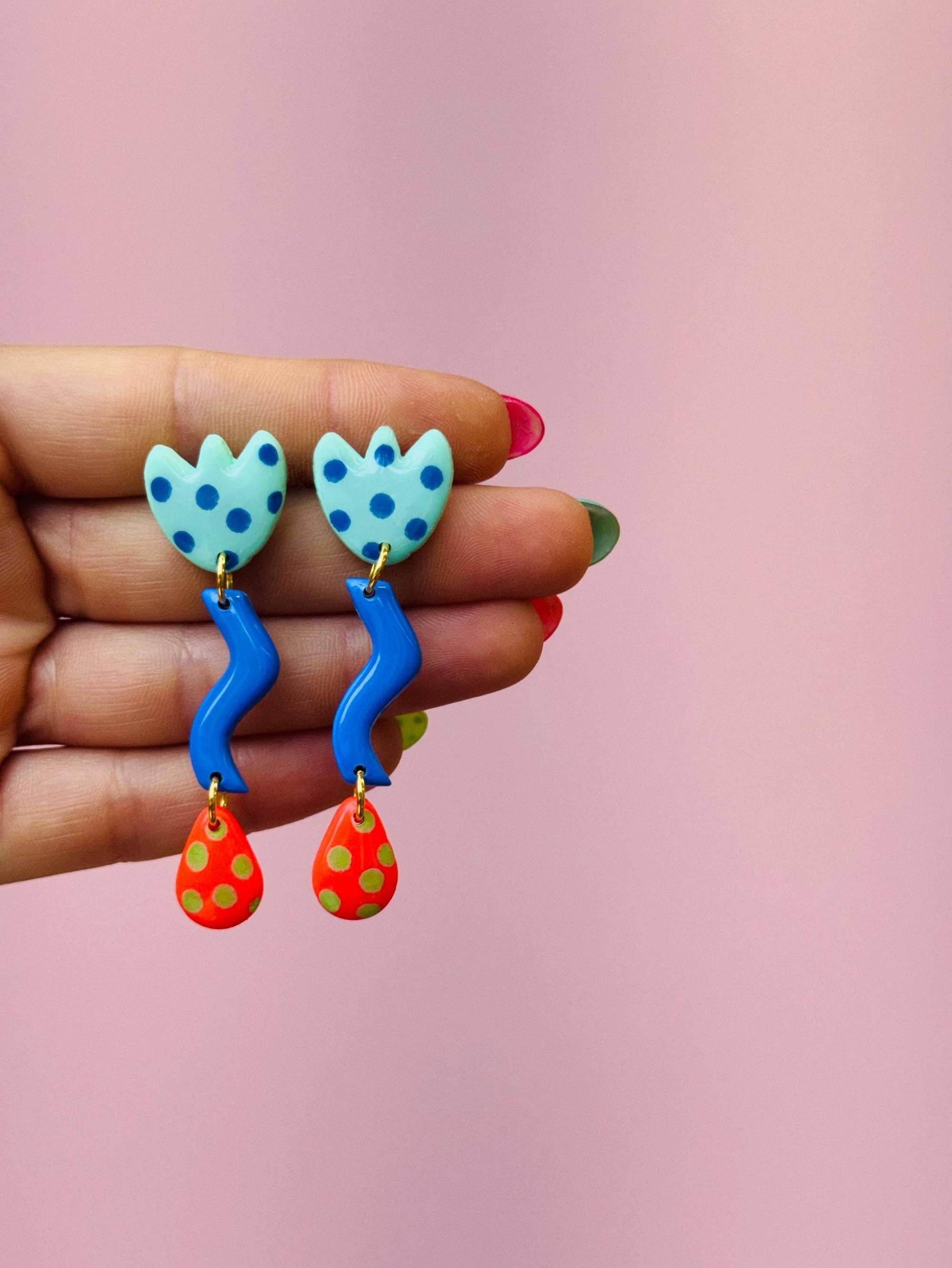Spotty Tulip Earrings