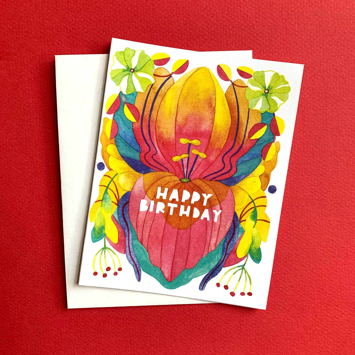Iris Birthday - Folk Design Card
