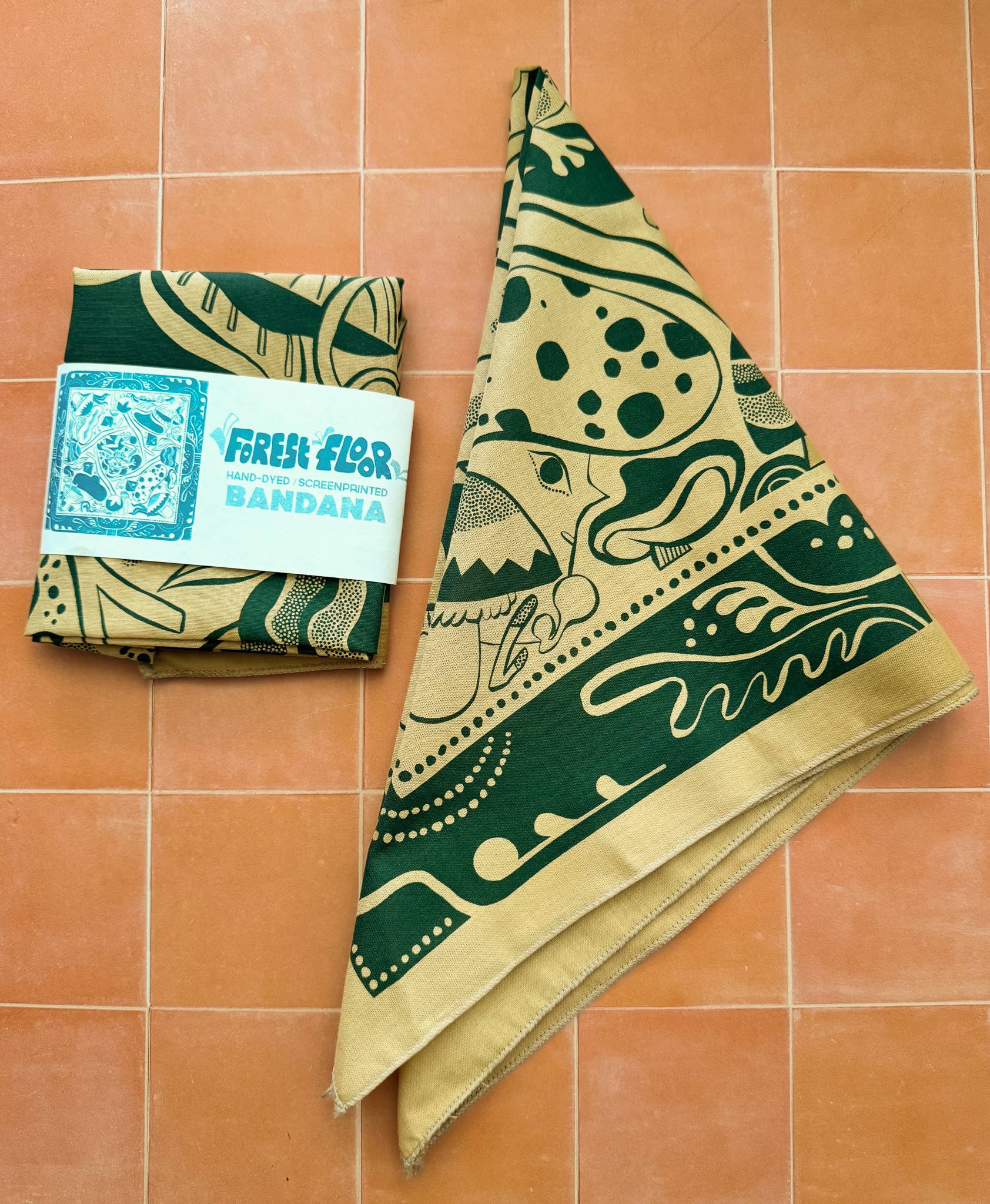 Green Forest Floor Bandana