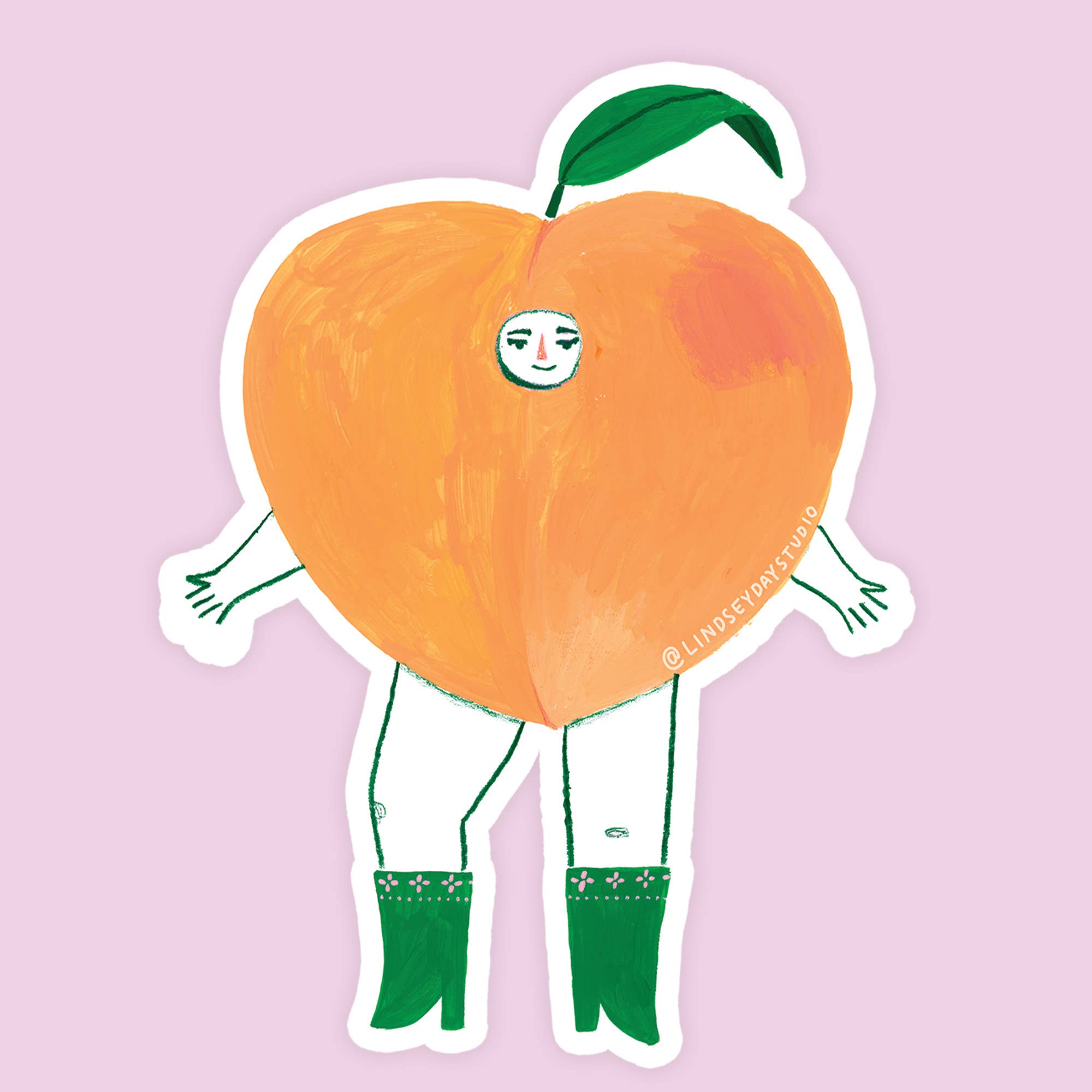 Pepper Peach Sticker, Food Sticker, Funny Sticker