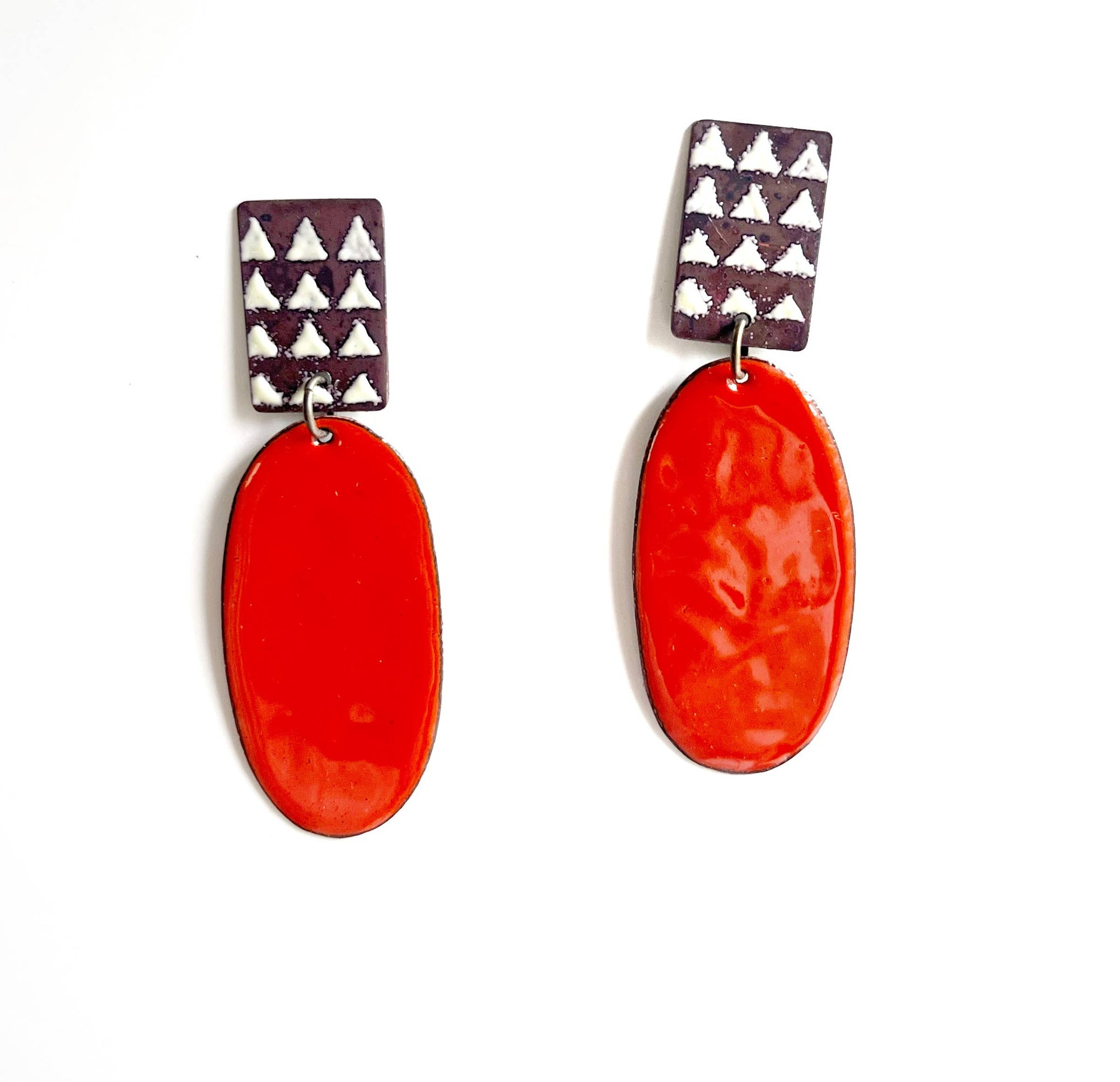 Red Statement Earrings