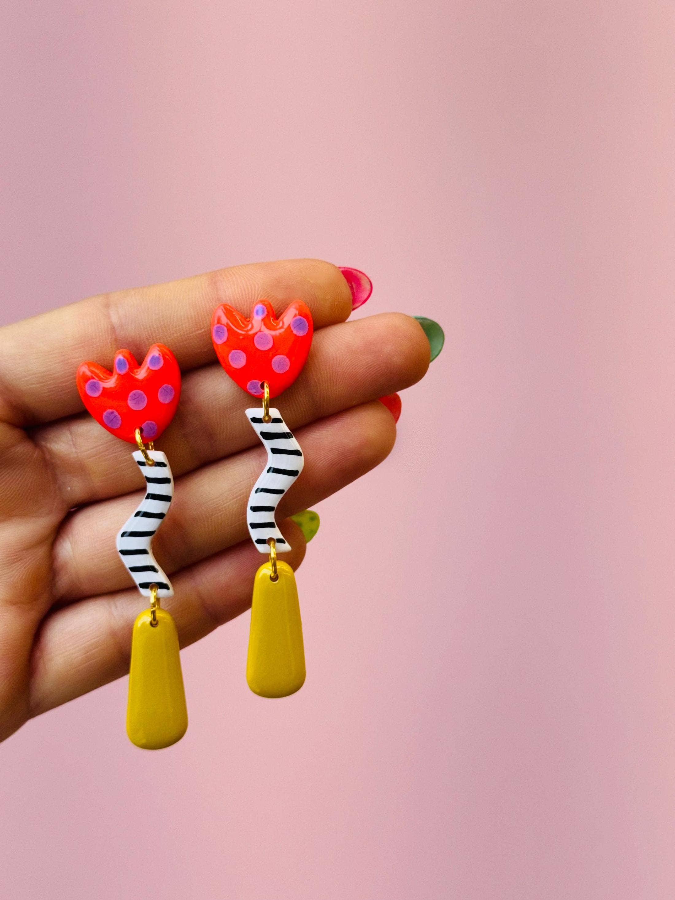 Tiger Tulip Earrings