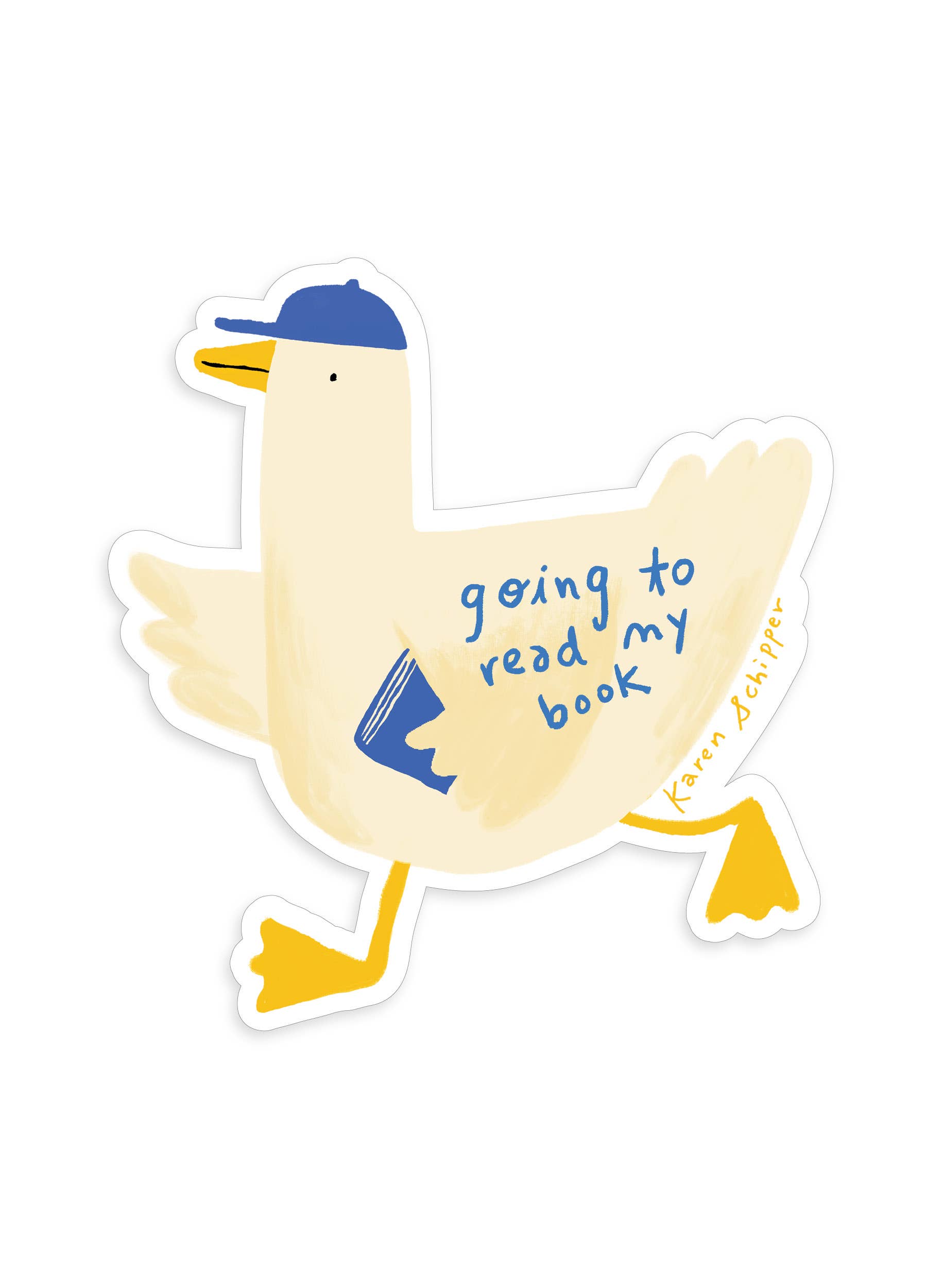 Duck Reader Sticker – Cute Book Sticker