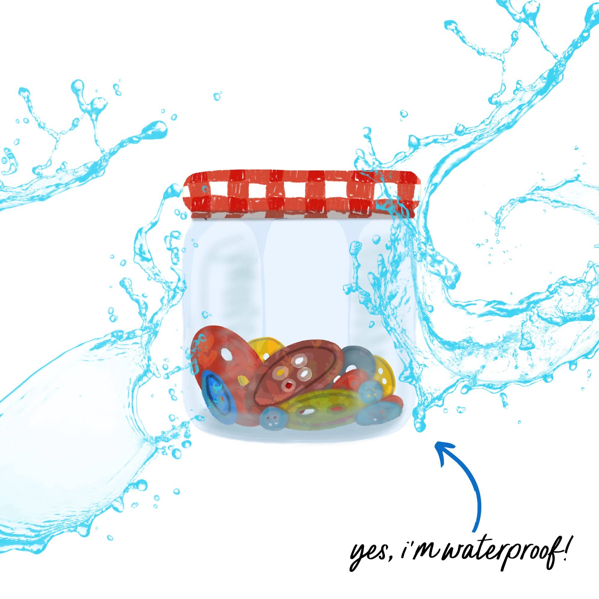 Jar Of Buttons Sticker