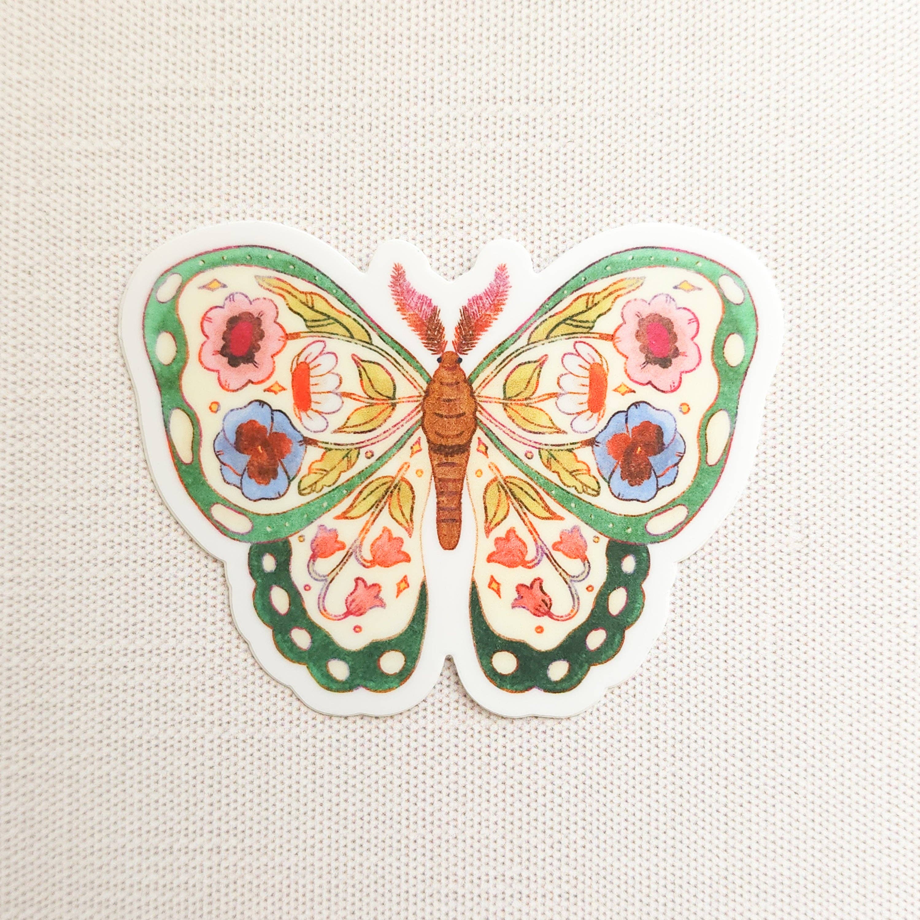 Floral Butterfly Sticker