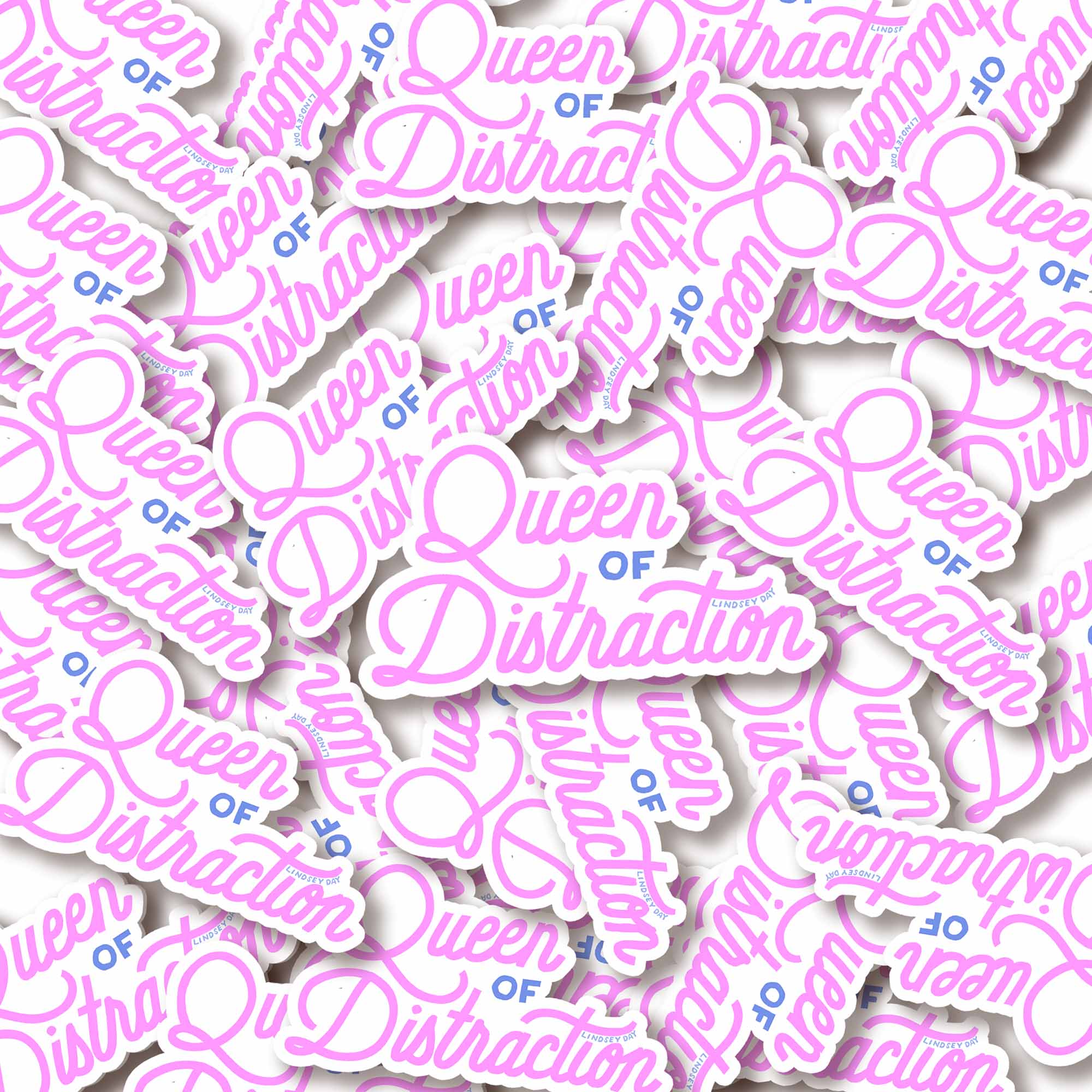 Queen of Distraction Sticker, Funny Sticker, ADHD Sticker