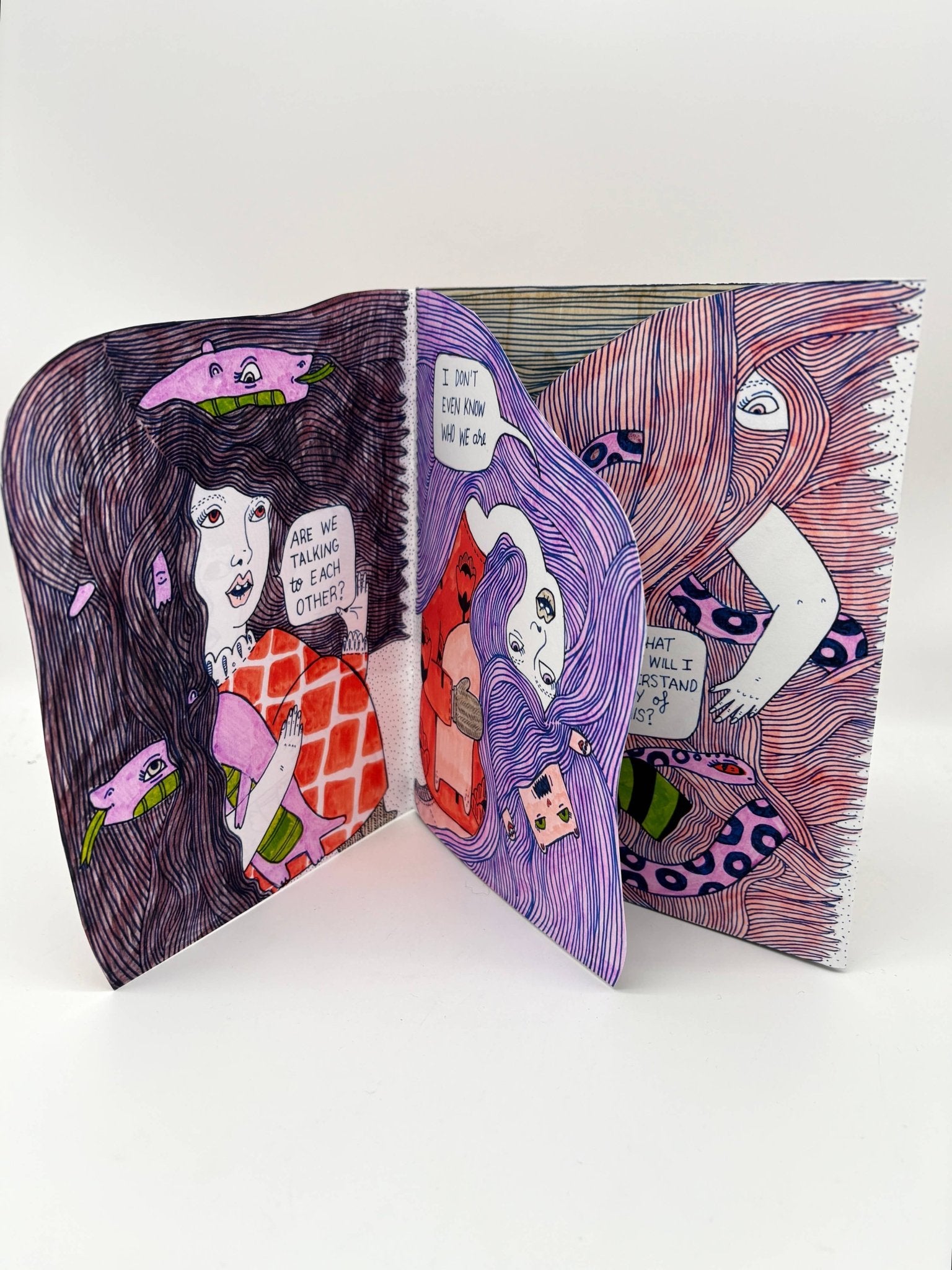 Erika Rier - In These Tangled Webs, Illustrated Art Zine with Handcut Pag - VISUAL INDEX