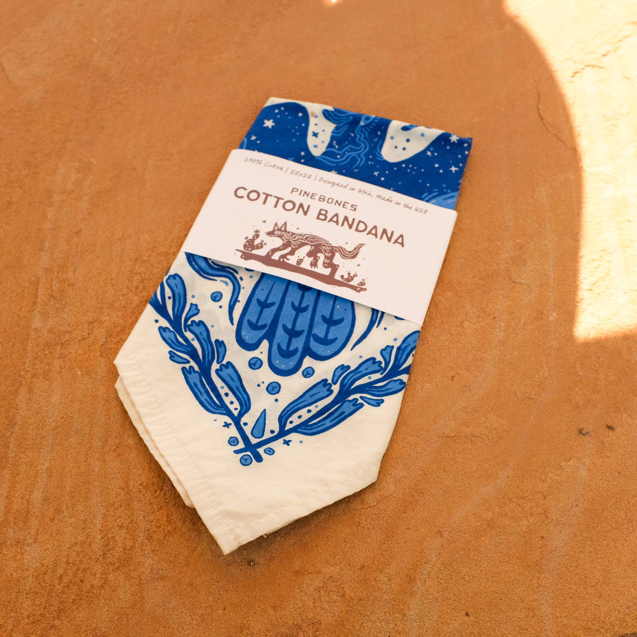 Steller’s Jay & Moths – Eco-Friendly Cotton Bandana