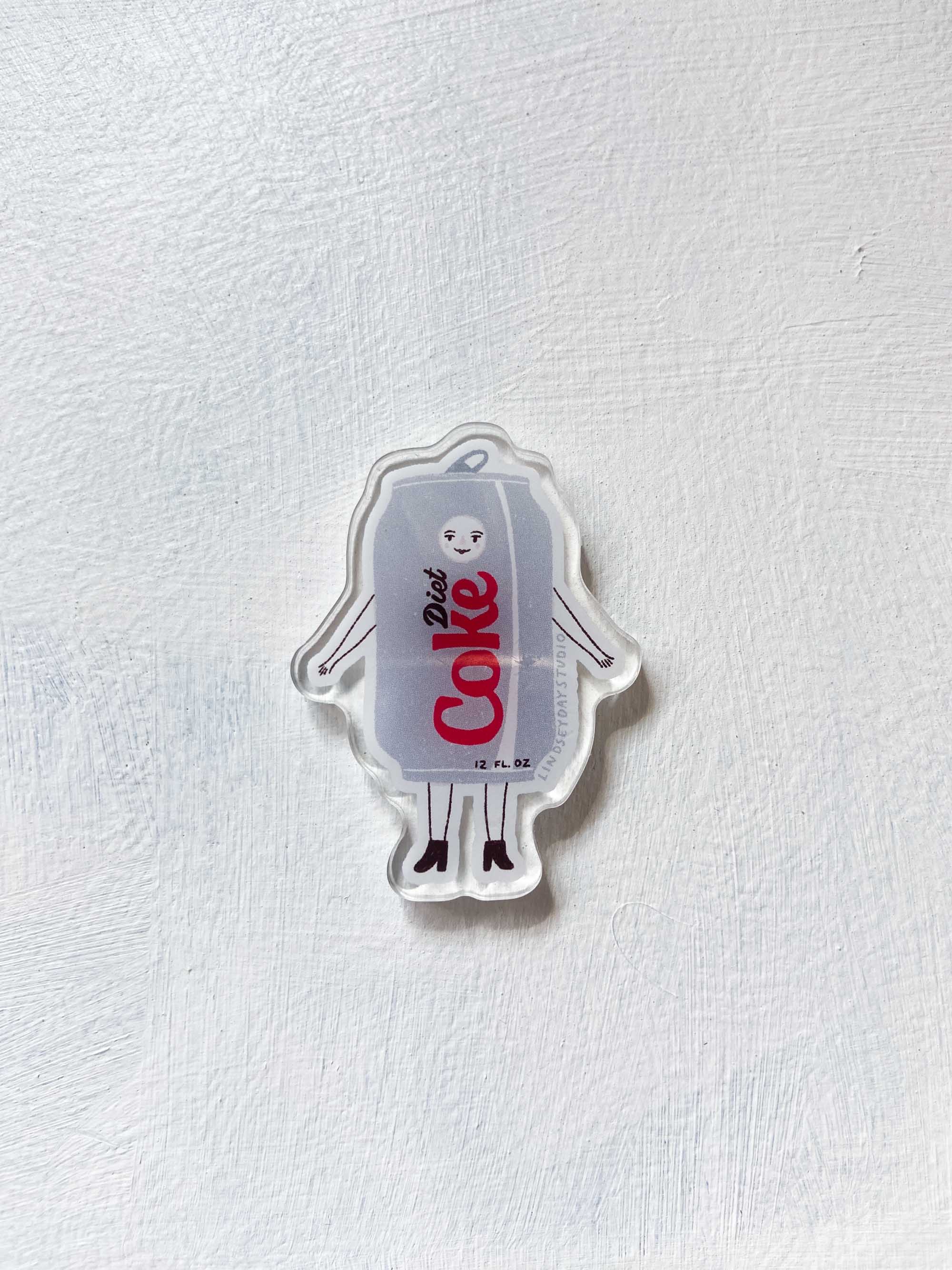 Diet Coke Friend Magnet, Funny Food Fridge Magnet