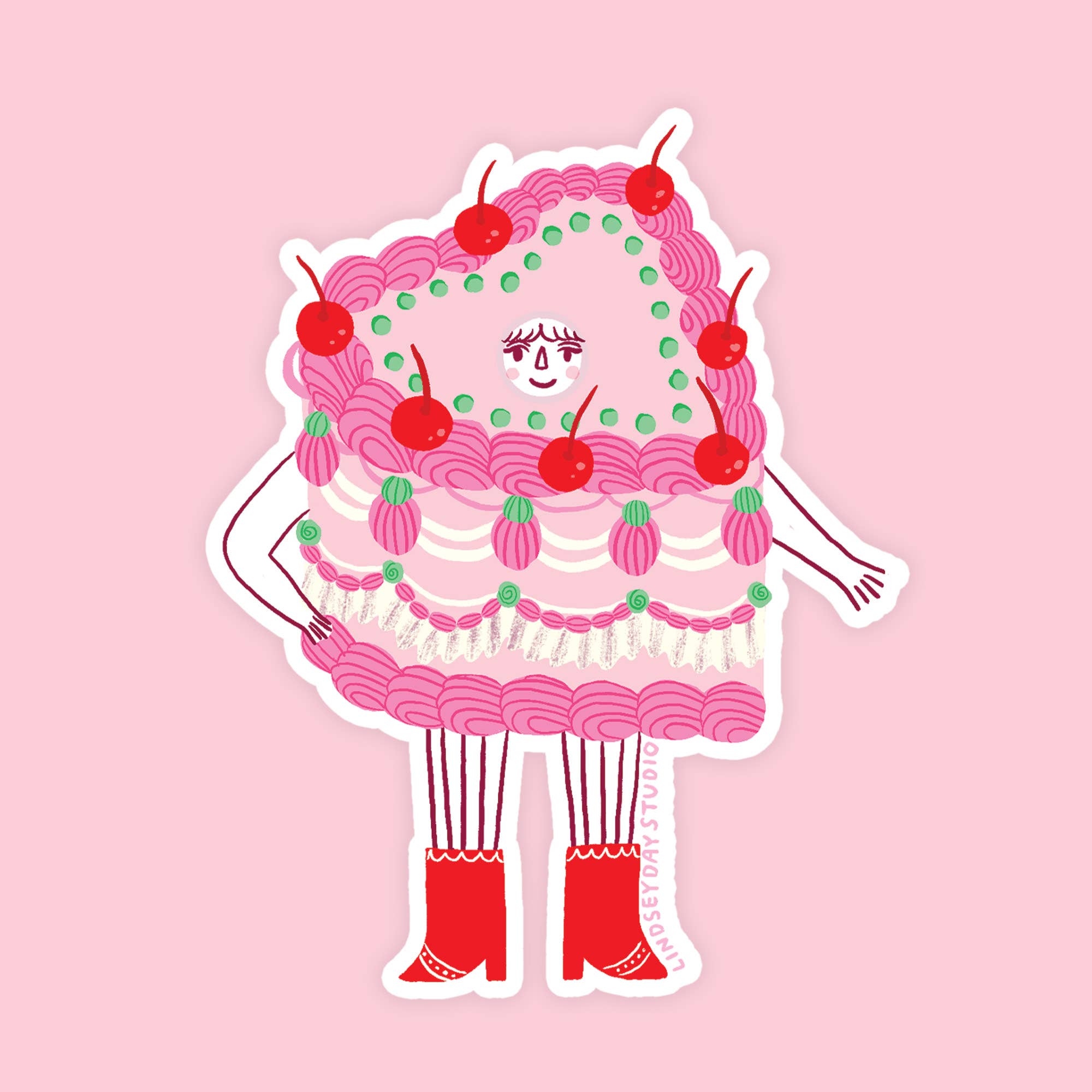 Camilla Cake Sticker, Funny Sticker, Food Sticker