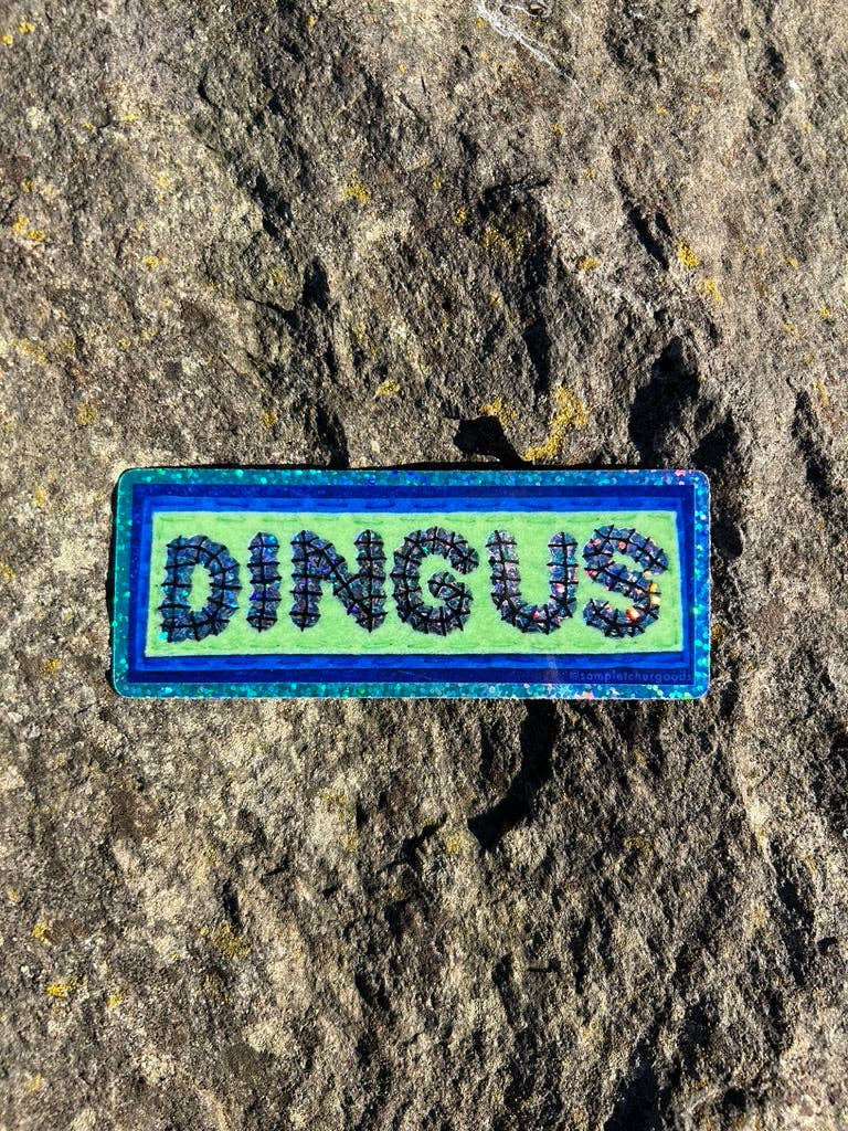 DINGUS ~ Sequin Patch Inspired Waterproof Holographic Sticker