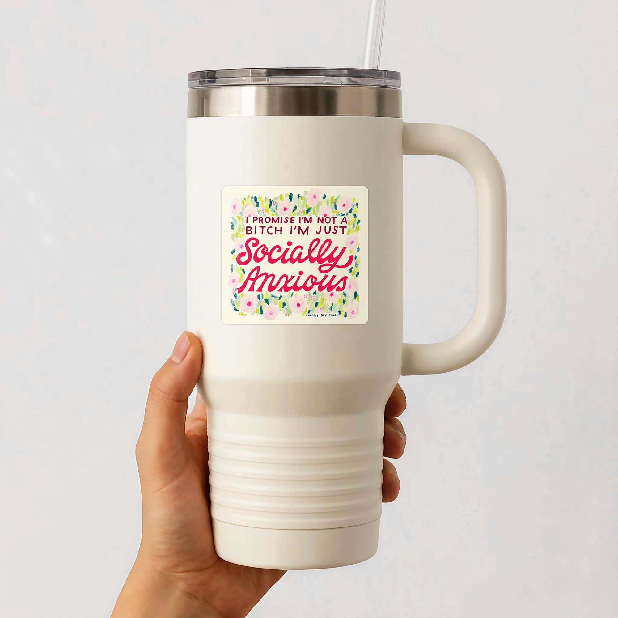 Socially Anxious Sticker, Funny Sticker, Anxiety Sticker