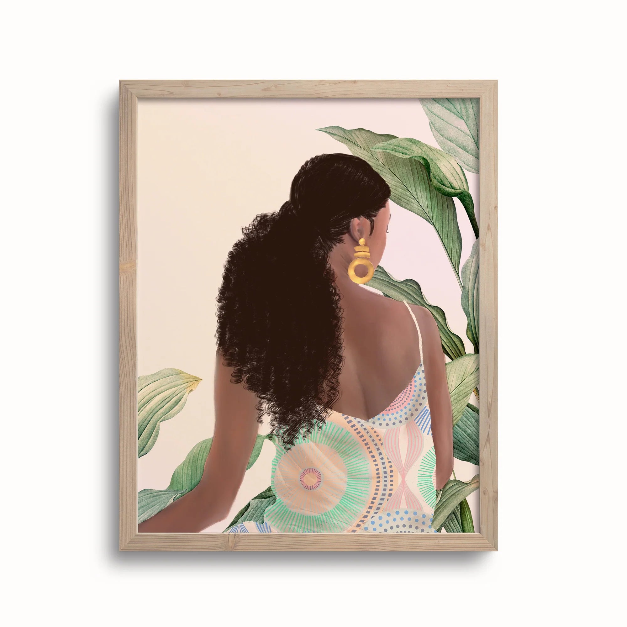 K. Jones - "Angela" Feminine Wall Art - Black Art Wall Decor - VISUAL INDEX