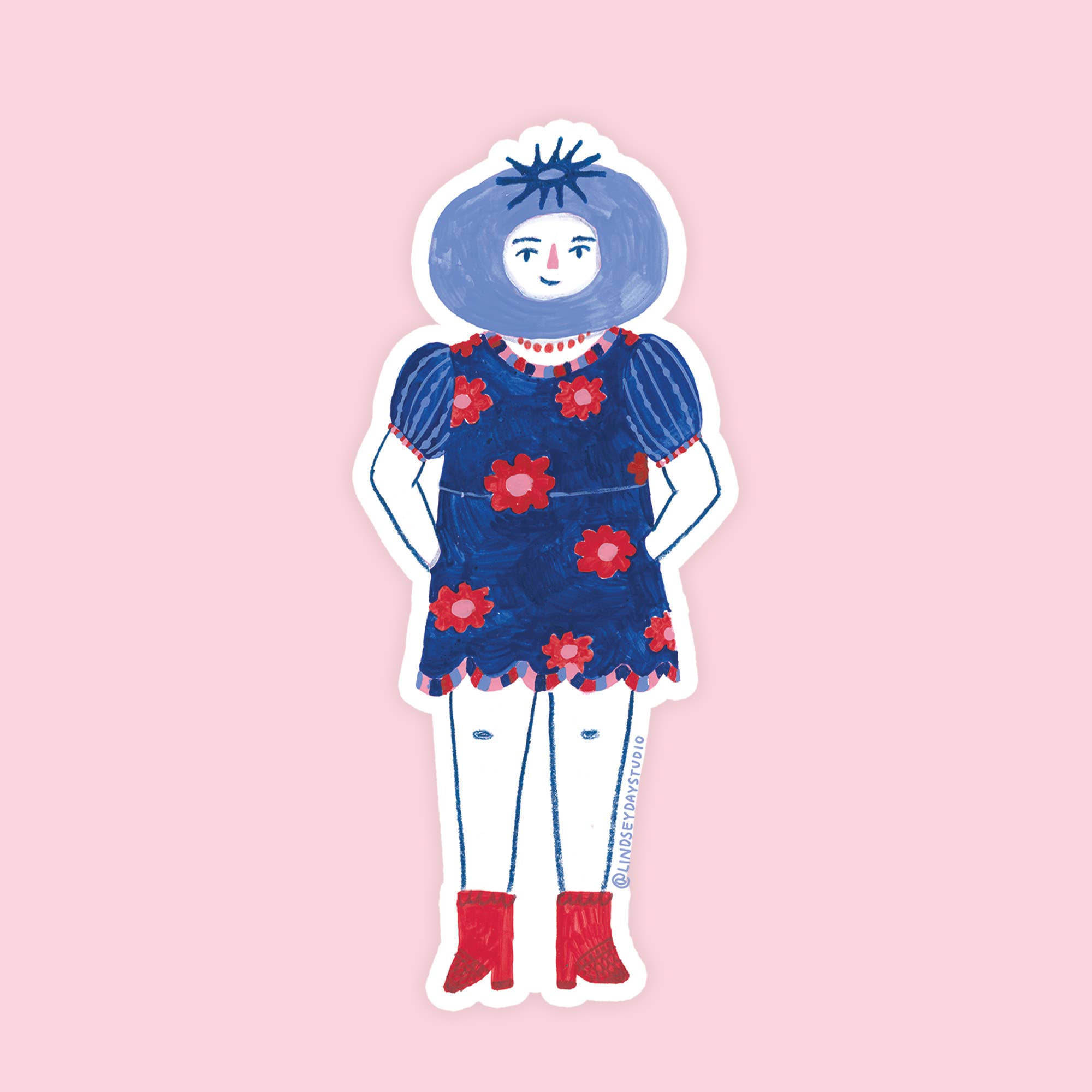 Bobby Blueberry Sticker, Funny Sticker, Food Sticker