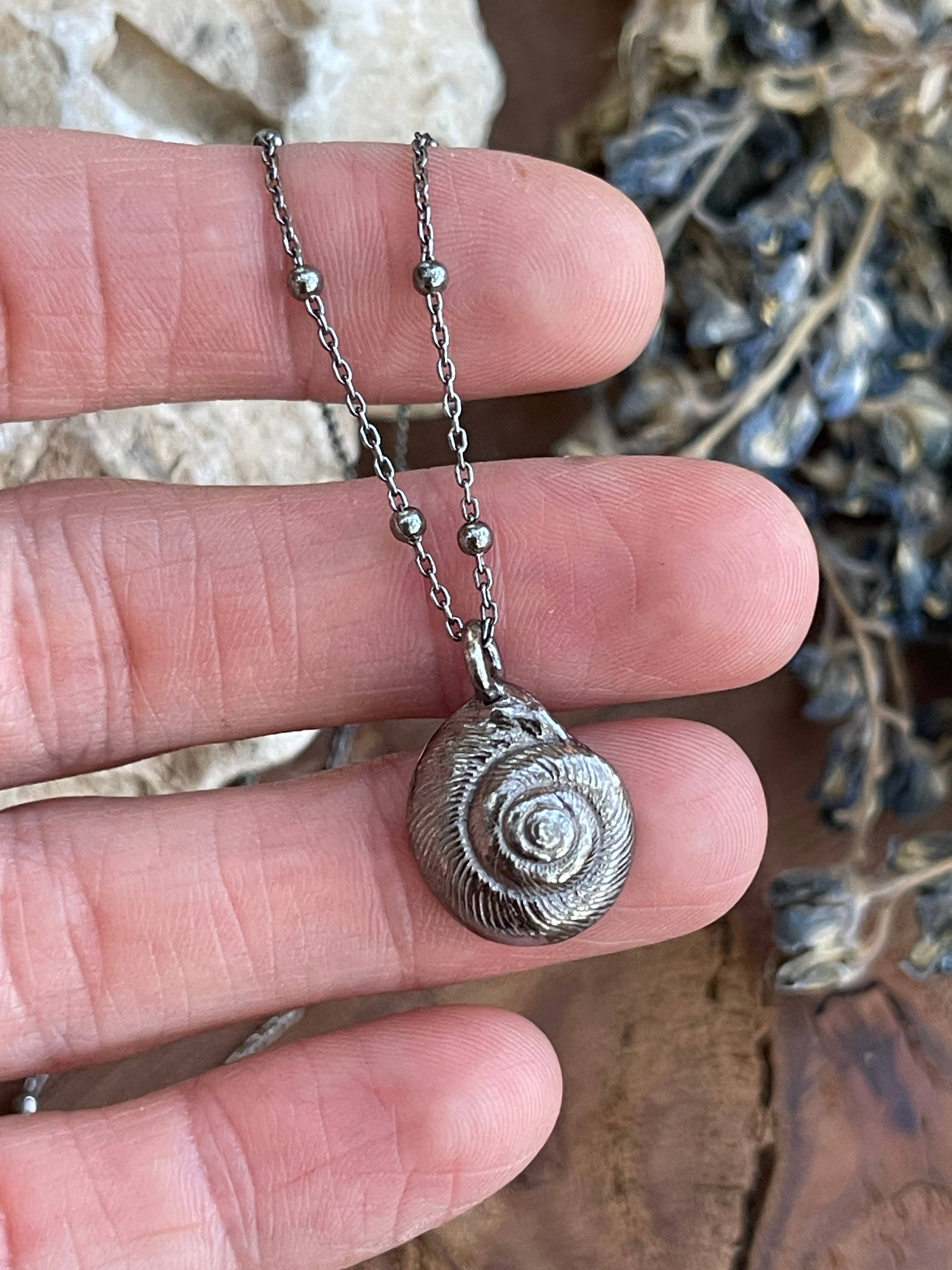 Snail Shell Necklace- Bronze