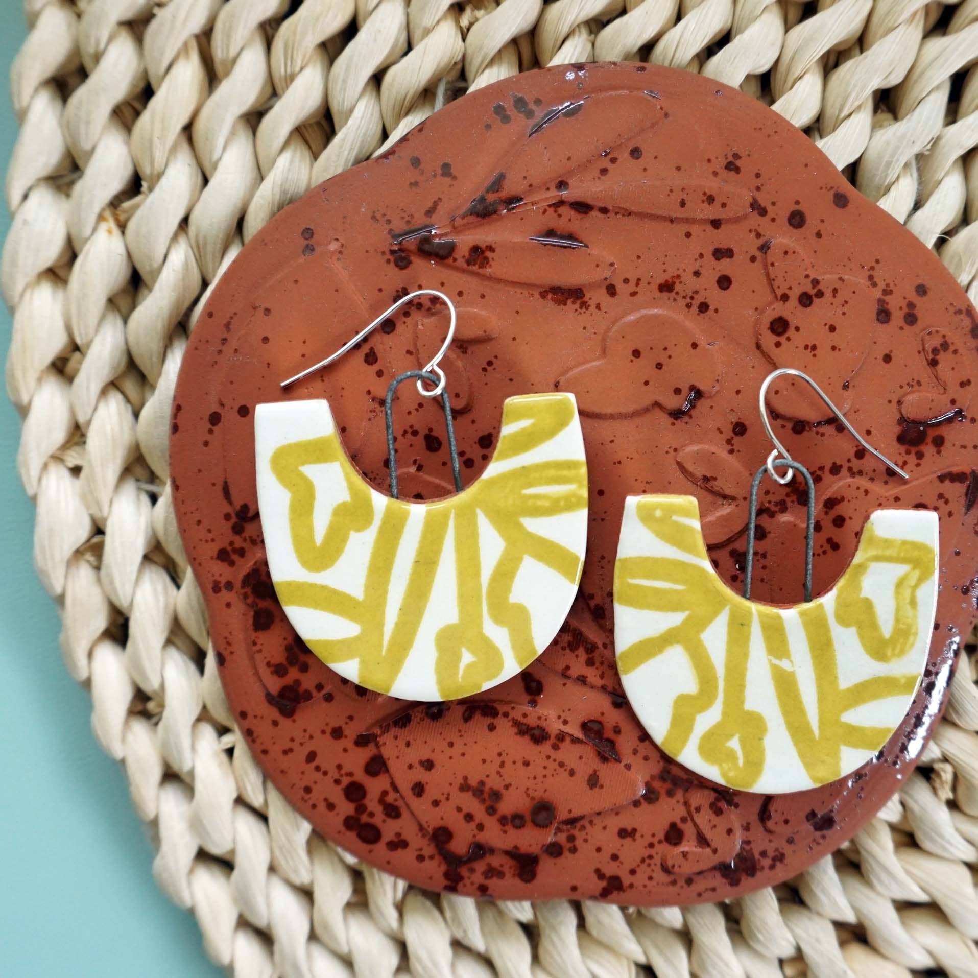 Bold Botanical Dangle Earrings