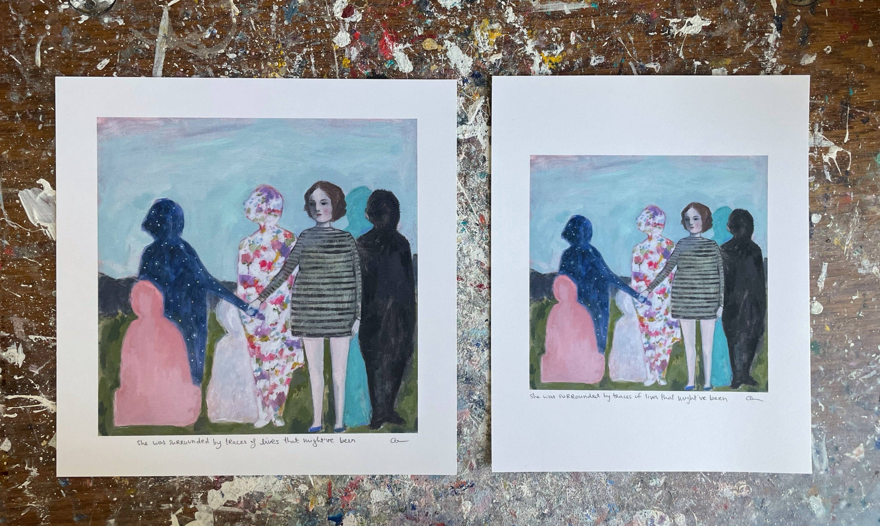 She was surrounded by traces of lives that might’ve been - print: 8 by 10
