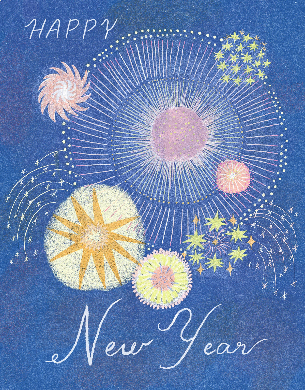 New Year Fireworks Card