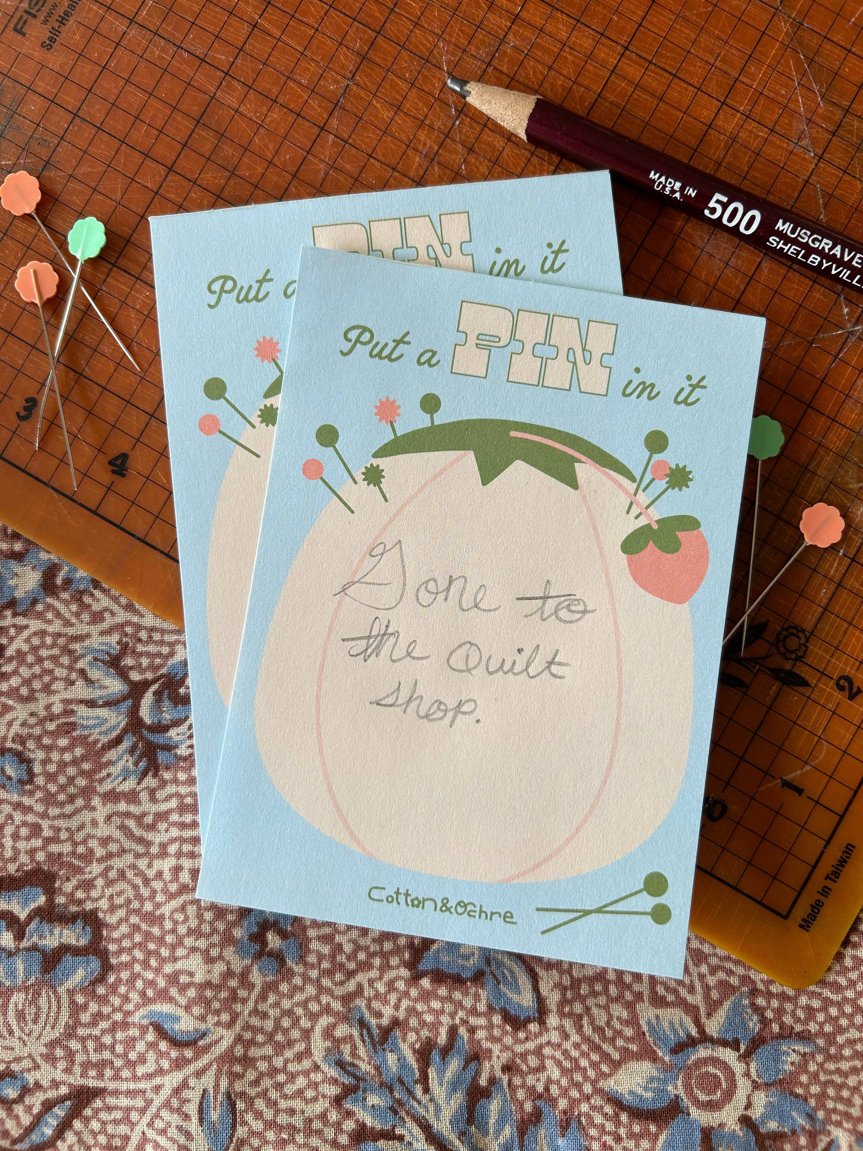 Put a Pin in it Notepad