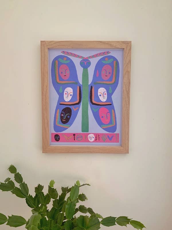 HASTUDIO - Cobalt Butterfly - Art Print 8.5" X 11" - VISUAL INDEX