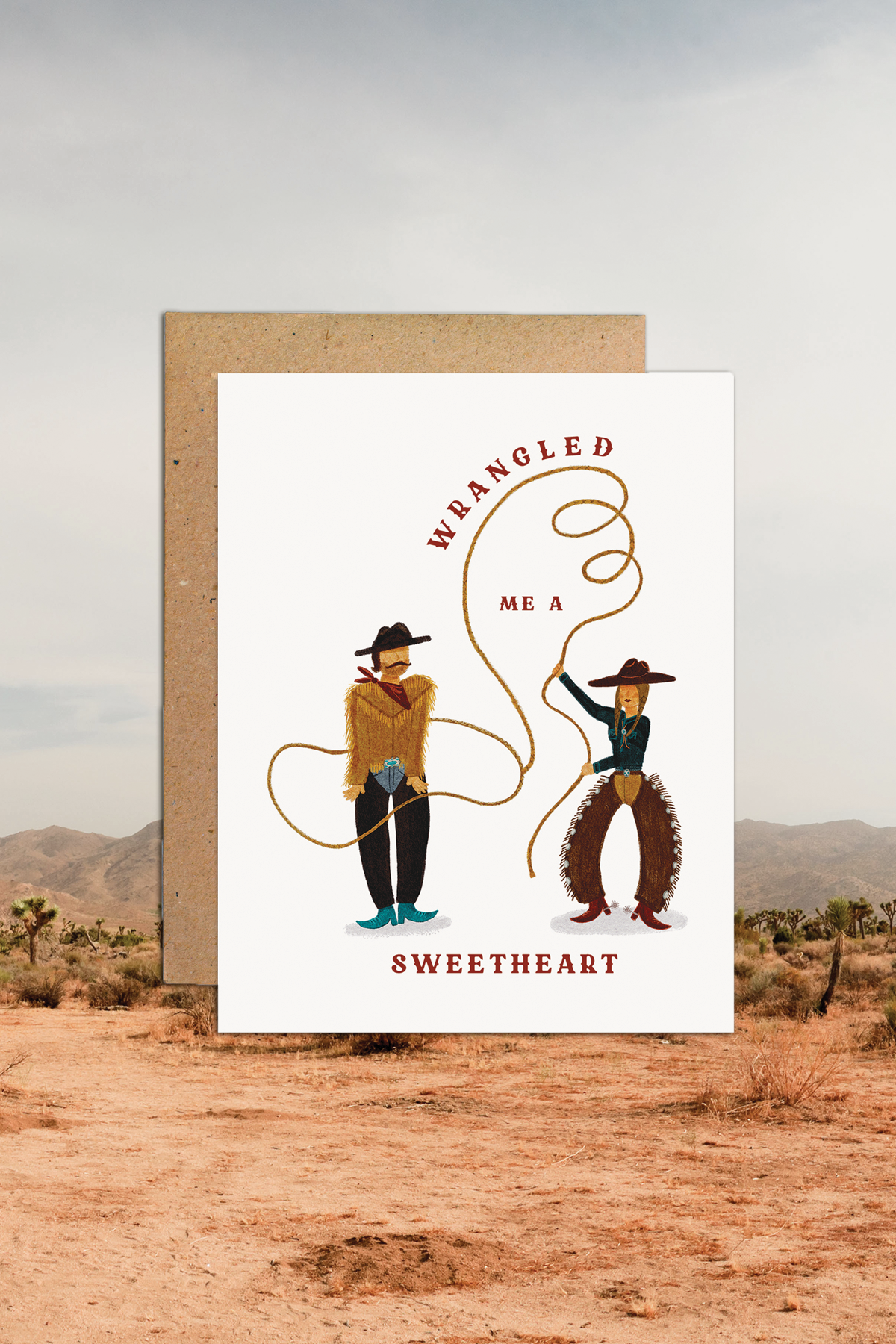 Sweetheart Wrangler- Blank Western Anniversary Greeting Card