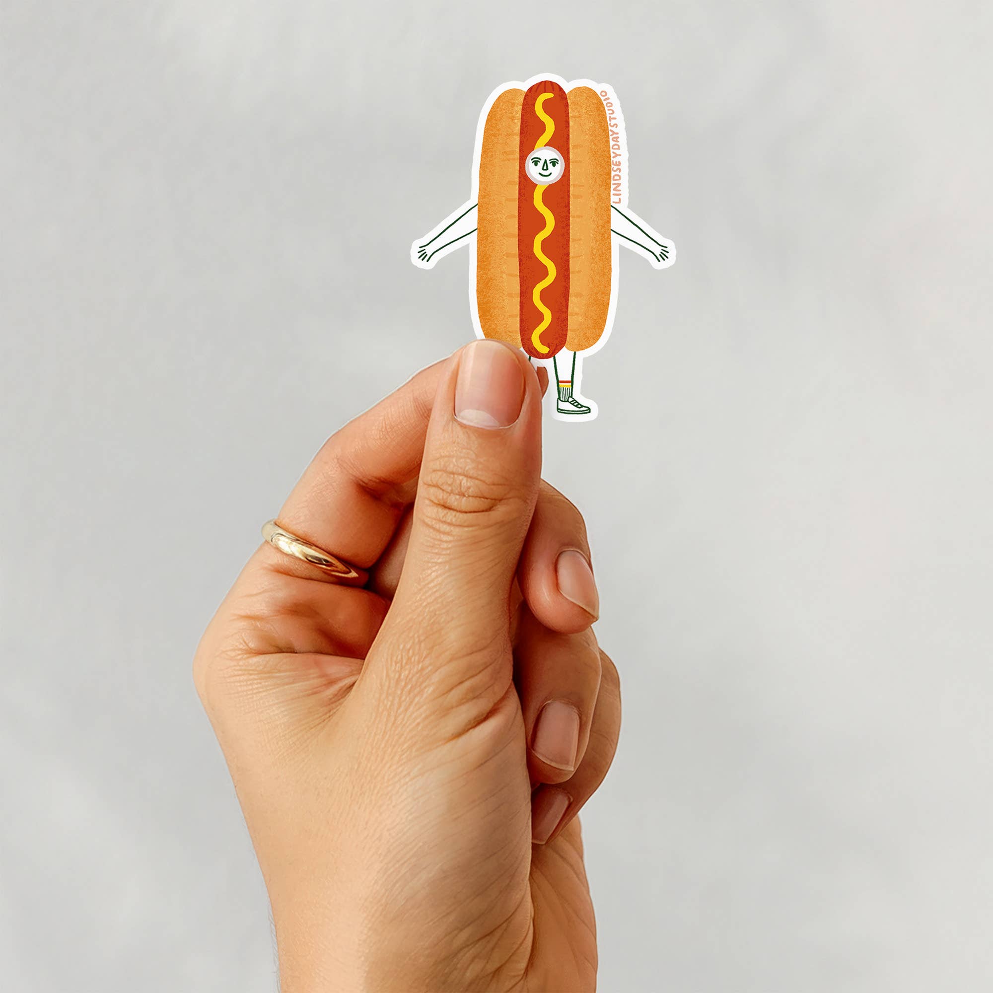 Hannah the Hot Dog Sticker, Funny Sticker, Food Sticker