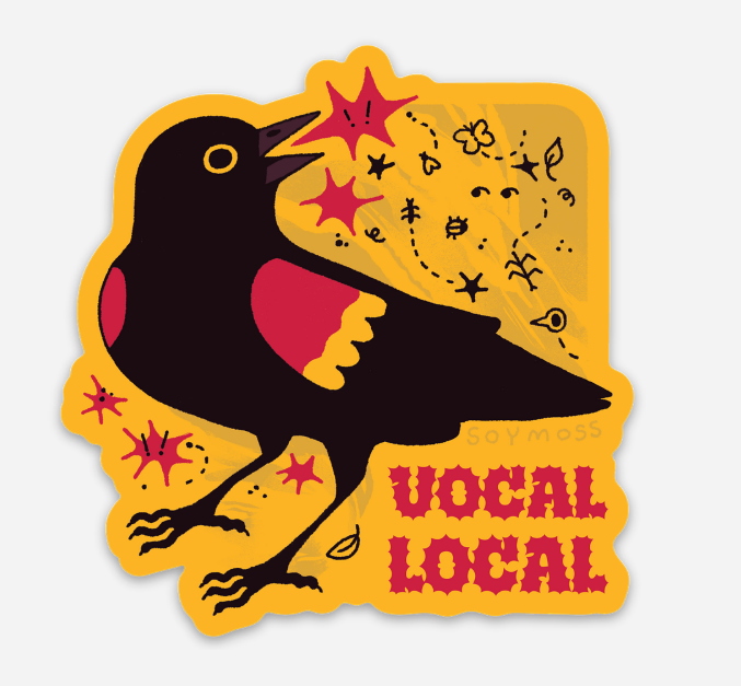 Vocal Local Red-winged Blackbird Sticker