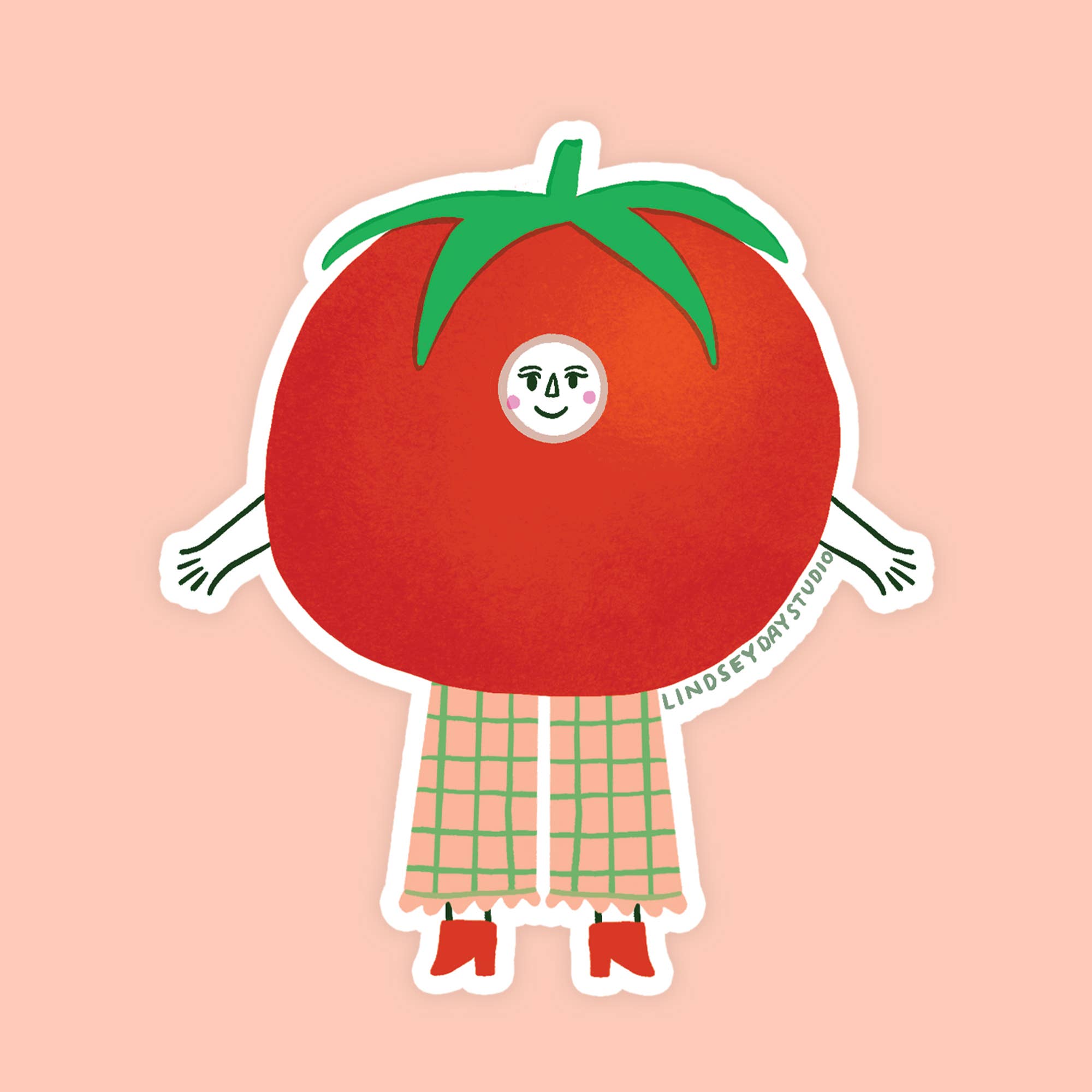 Tammy Tomato Sticker, Funny Sticker, Food Sticker