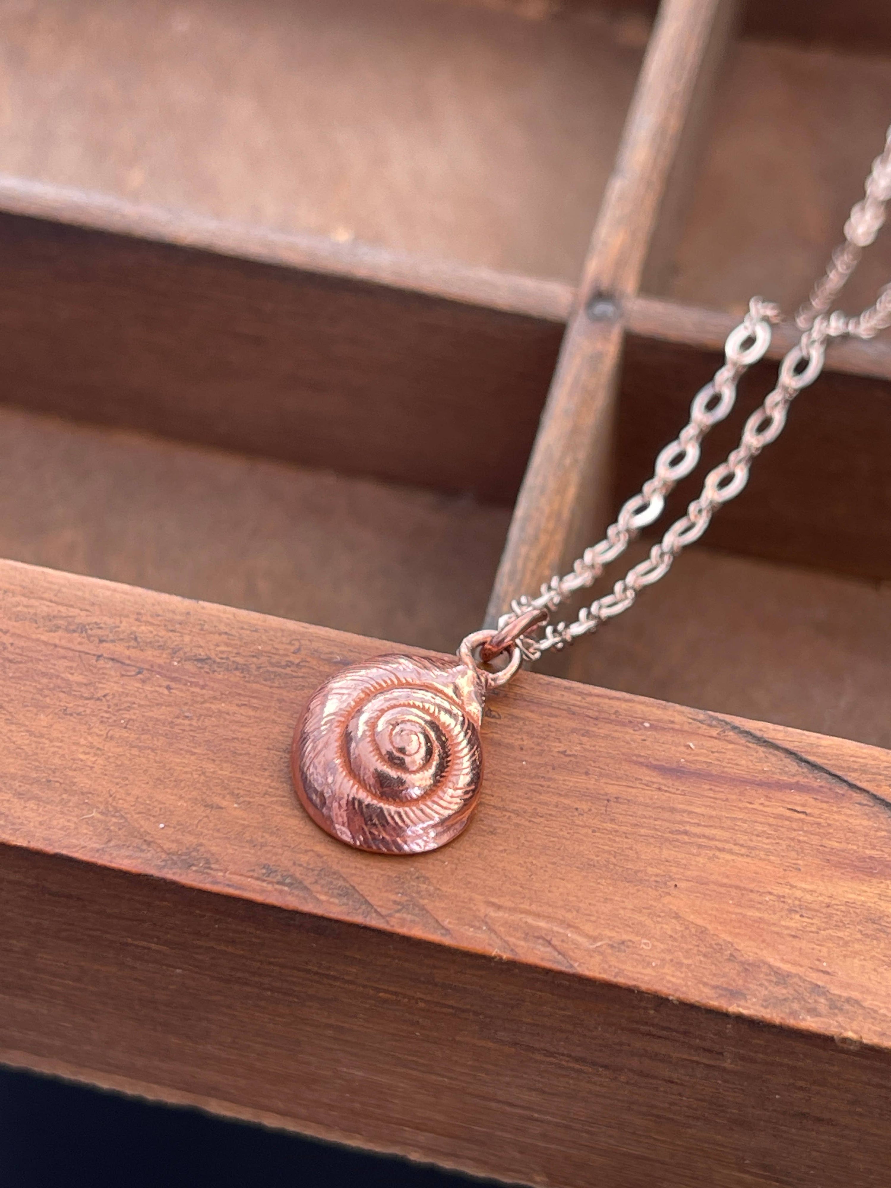 Snail Shell Necklace- Bronze
