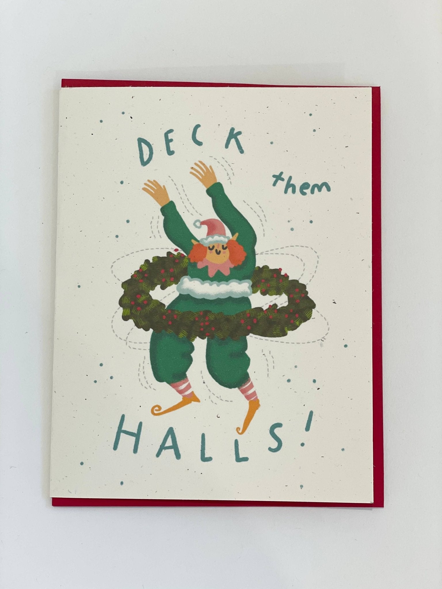 Kendra Lee Miller Art - Deck Them Halls Holiday Christmas Greeting Card - VISUAL INDEX