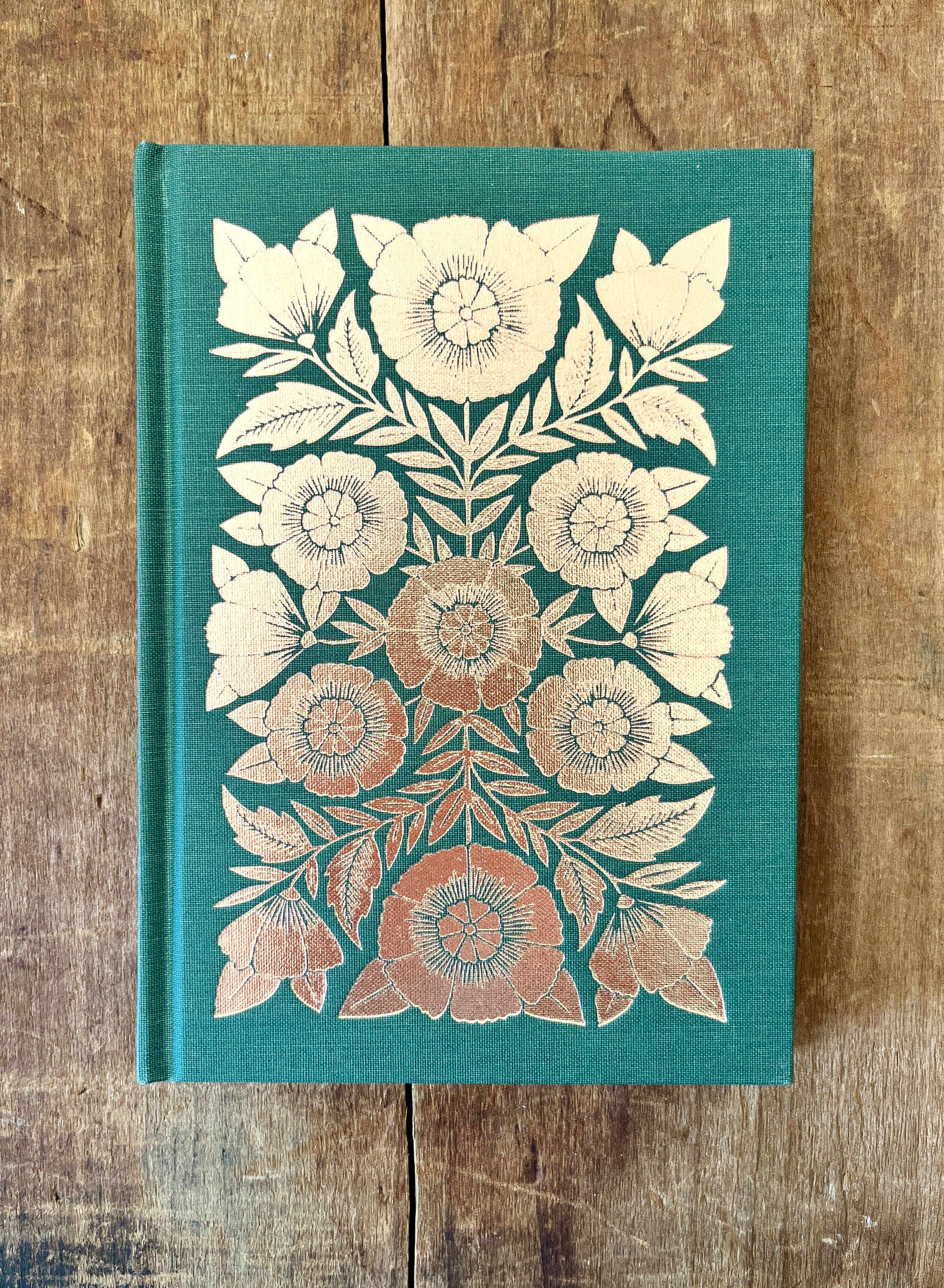 Foil Stamped Linen Journal: Jewel Green