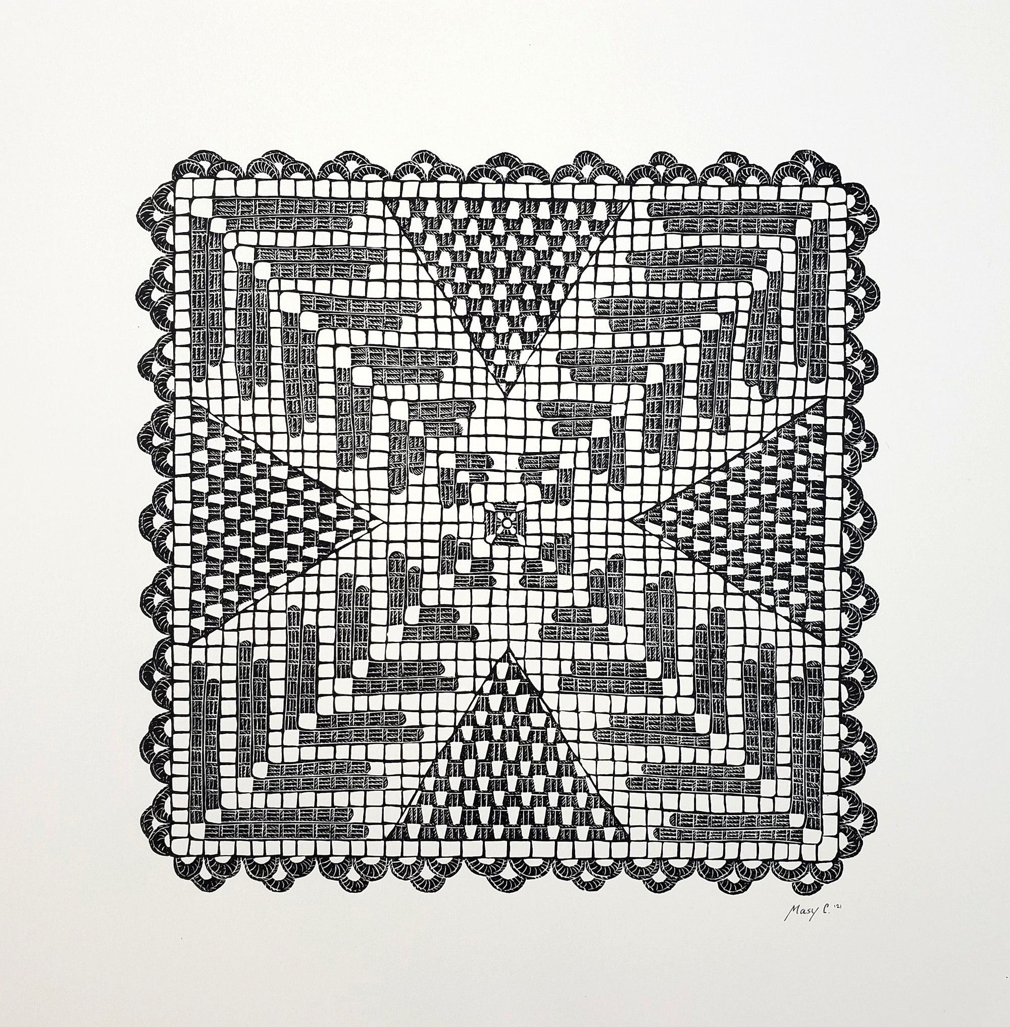 Square Crochet- Print