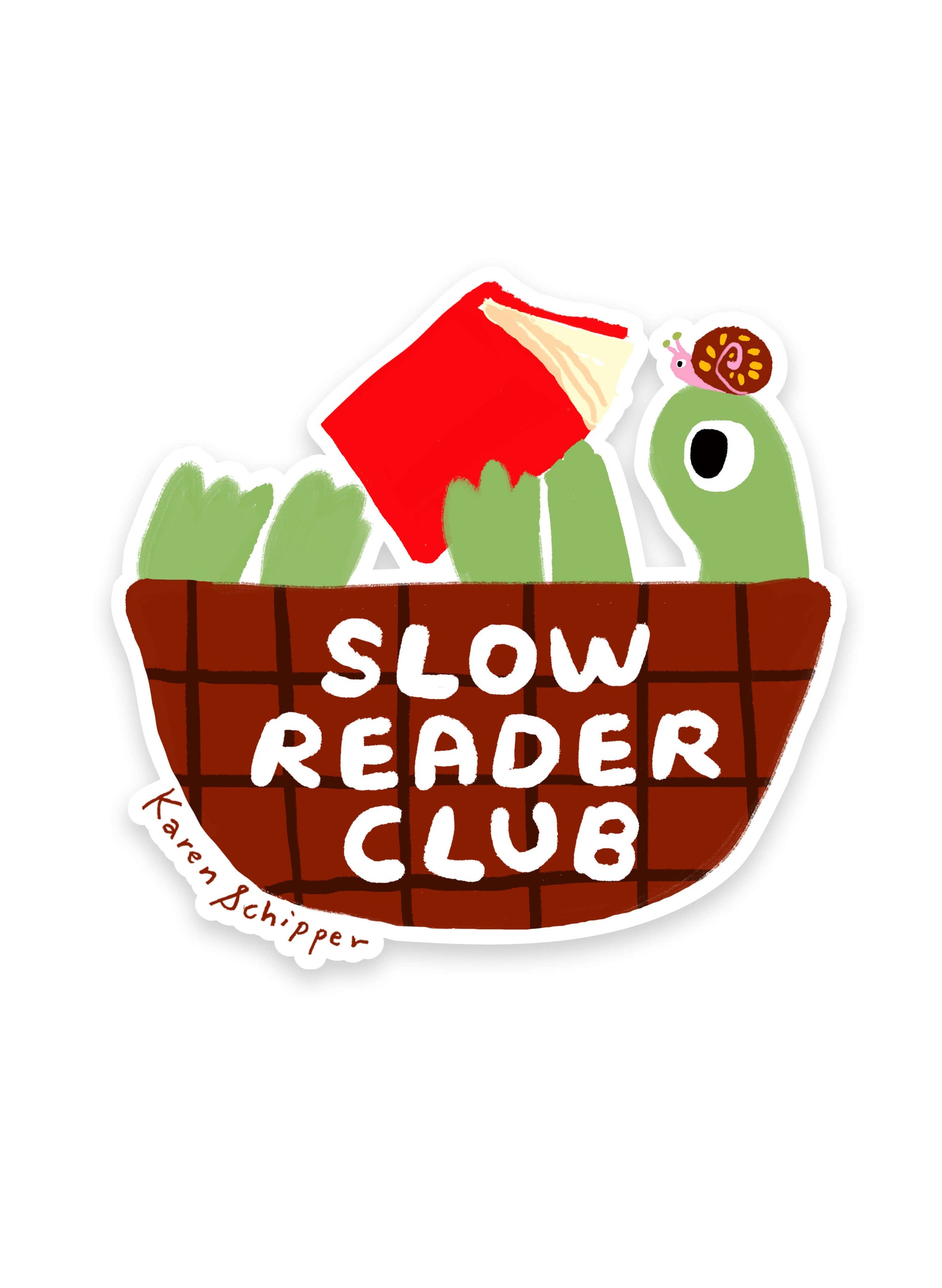 Slow Reader Club Sticker – Funny Book Lover Vinyl Sticker