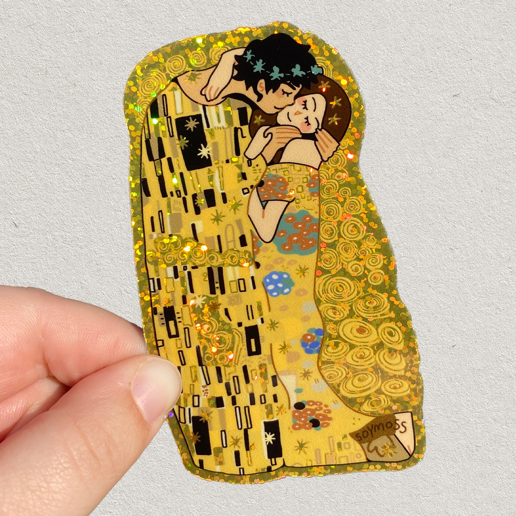 The Kiss Glitter Sticker