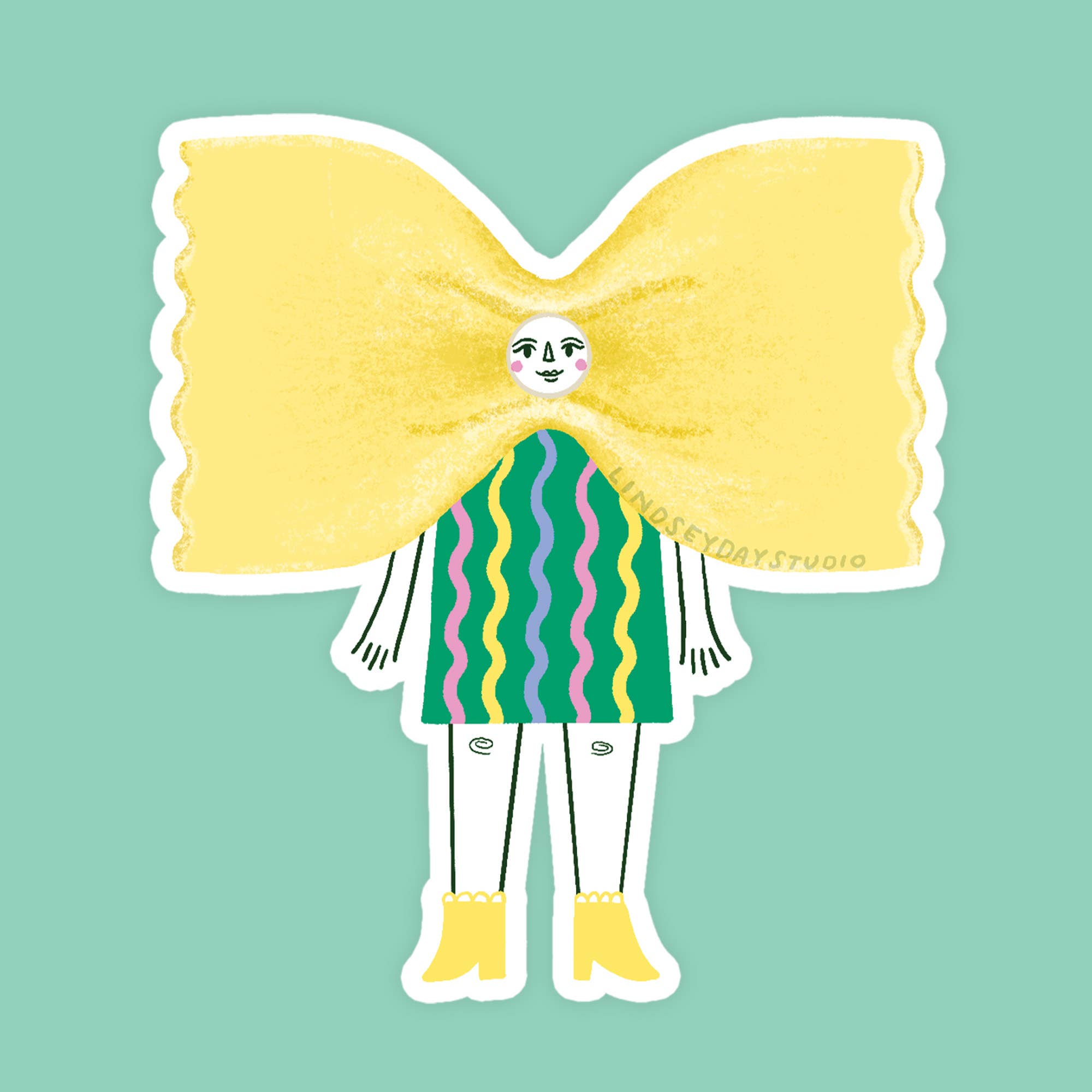 Penny Pasta Sticker, Funny Sticker, Food Sticker