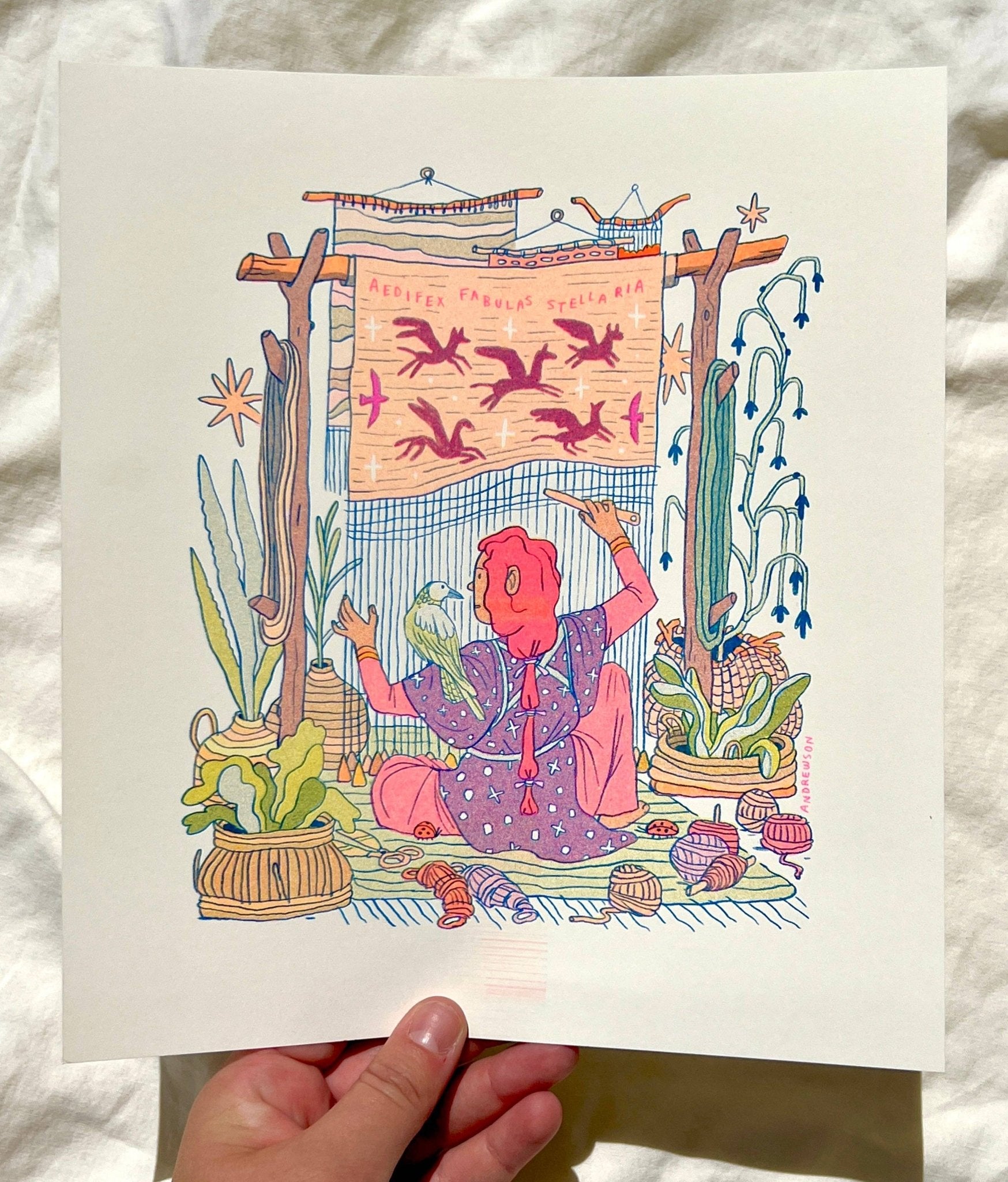 Natalie Andrewson - The Weaver: Builder of Star Stories - Riso Print - VISUAL INDEX