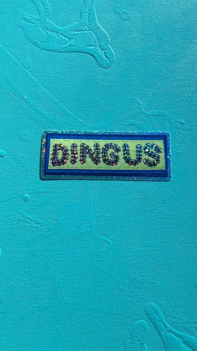DINGUS ~ Sequin Patch Inspired Waterproof Holographic Sticker