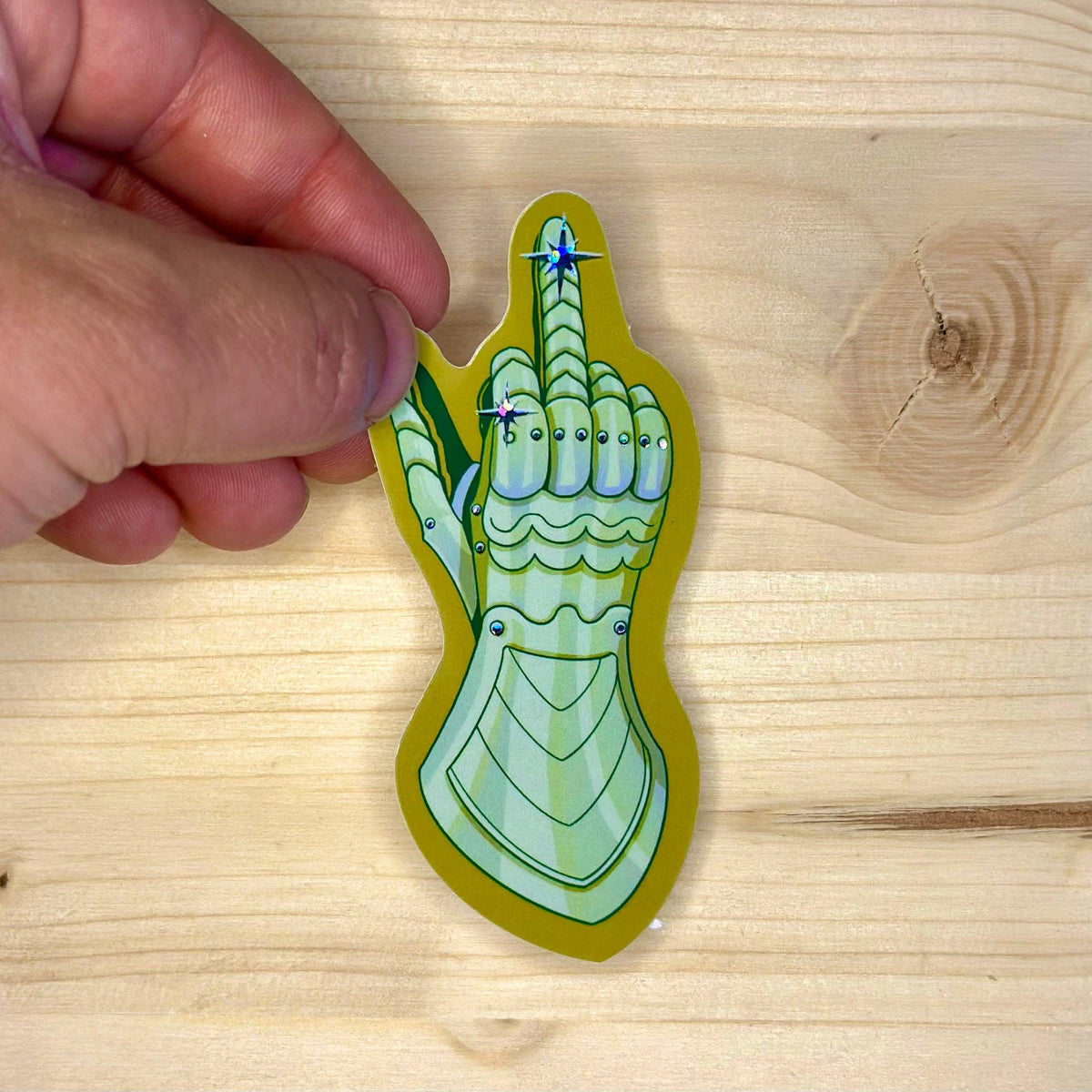 Rude Gauntlet Holographic Sticker