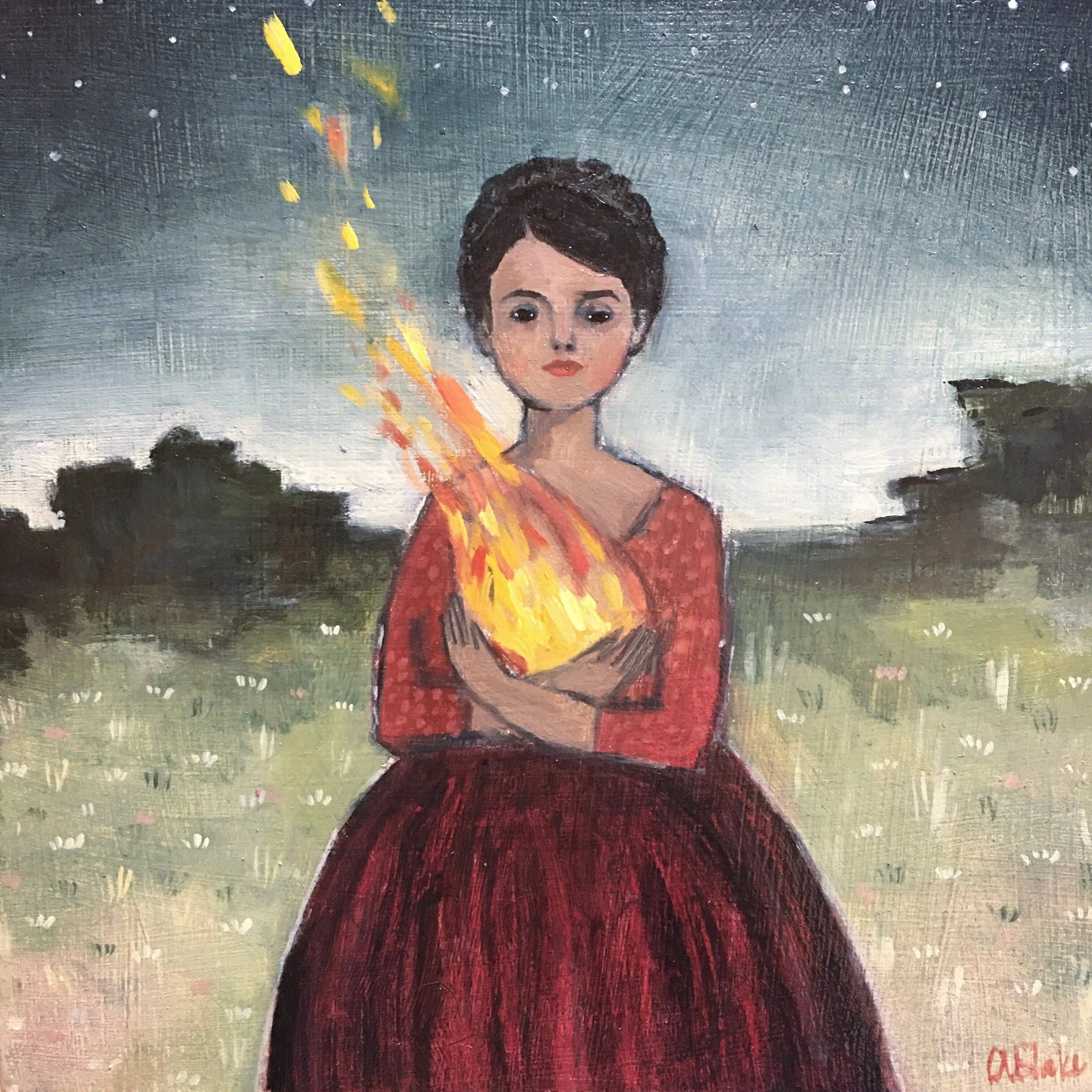 Her heart was made of fire - print: 8 by 10