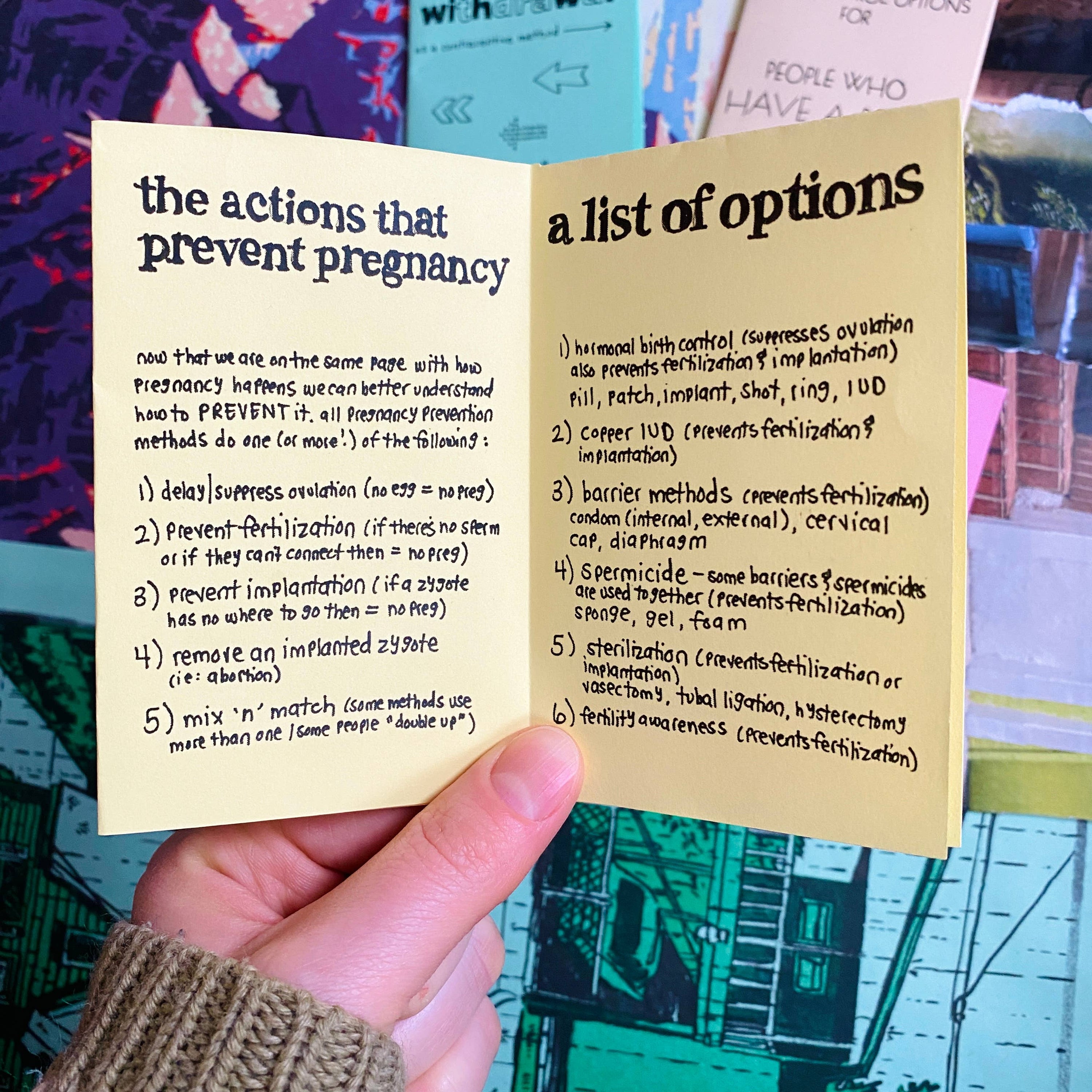 Birth Control Zine Bundle | Gender affirming sex education