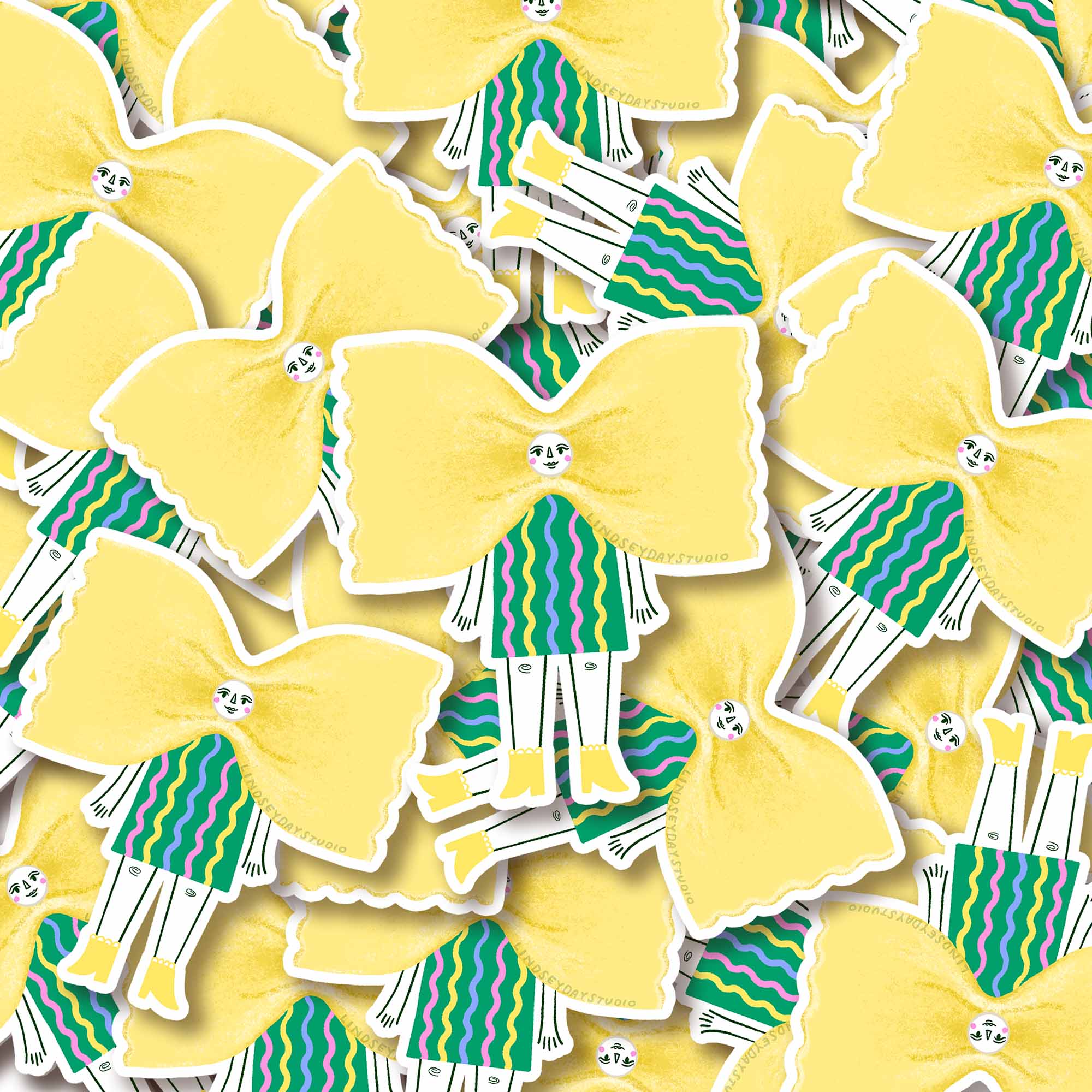 Penny Pasta Sticker, Funny Sticker, Food Sticker