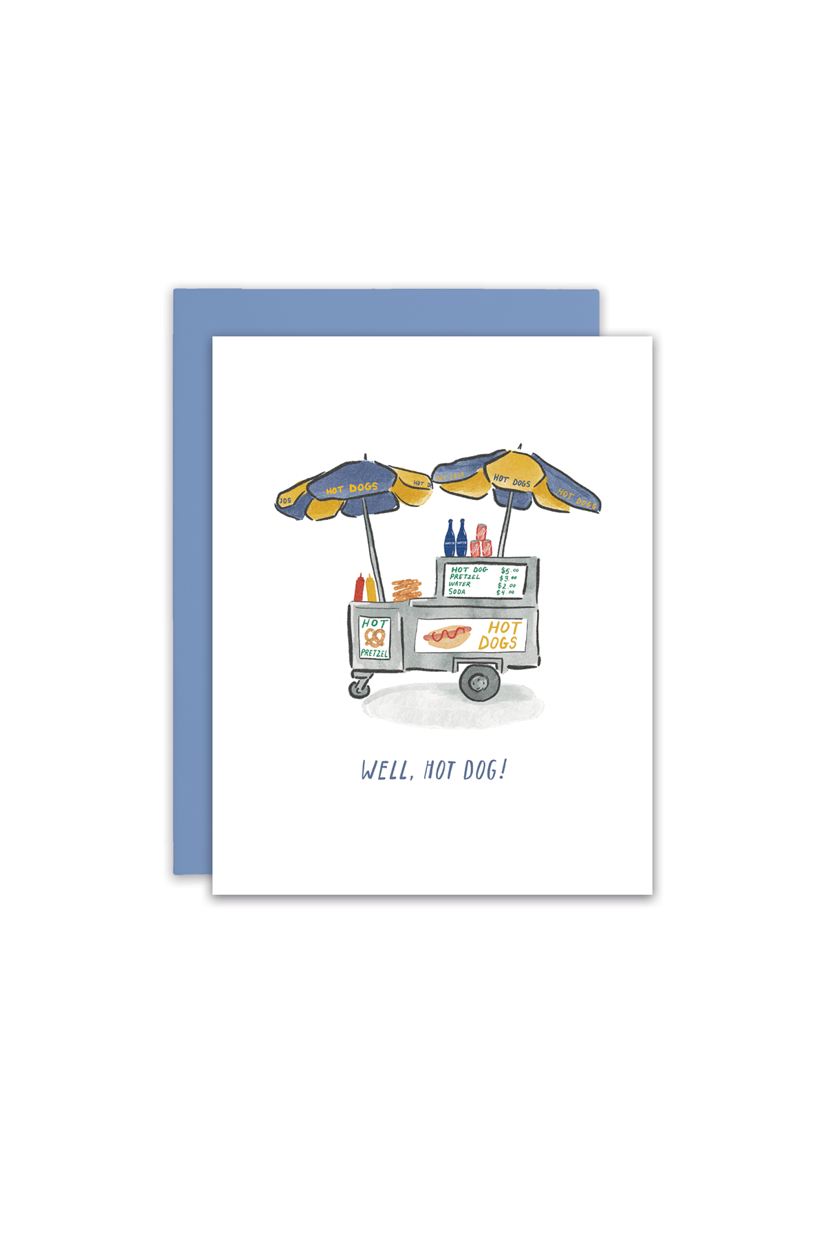 New York Hot Dog Cart Congratulations Blank Greeting Card